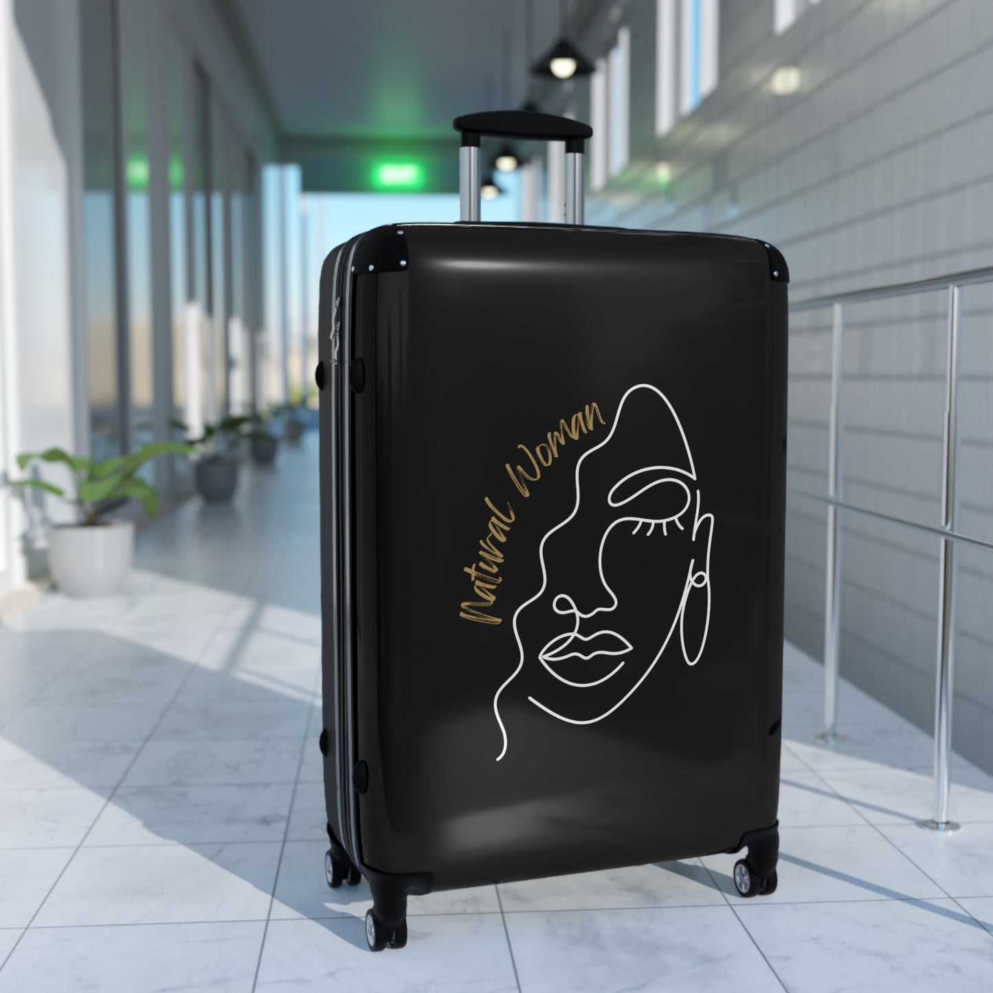 Natural Woman Half Face (WL) Suitcase BLACK