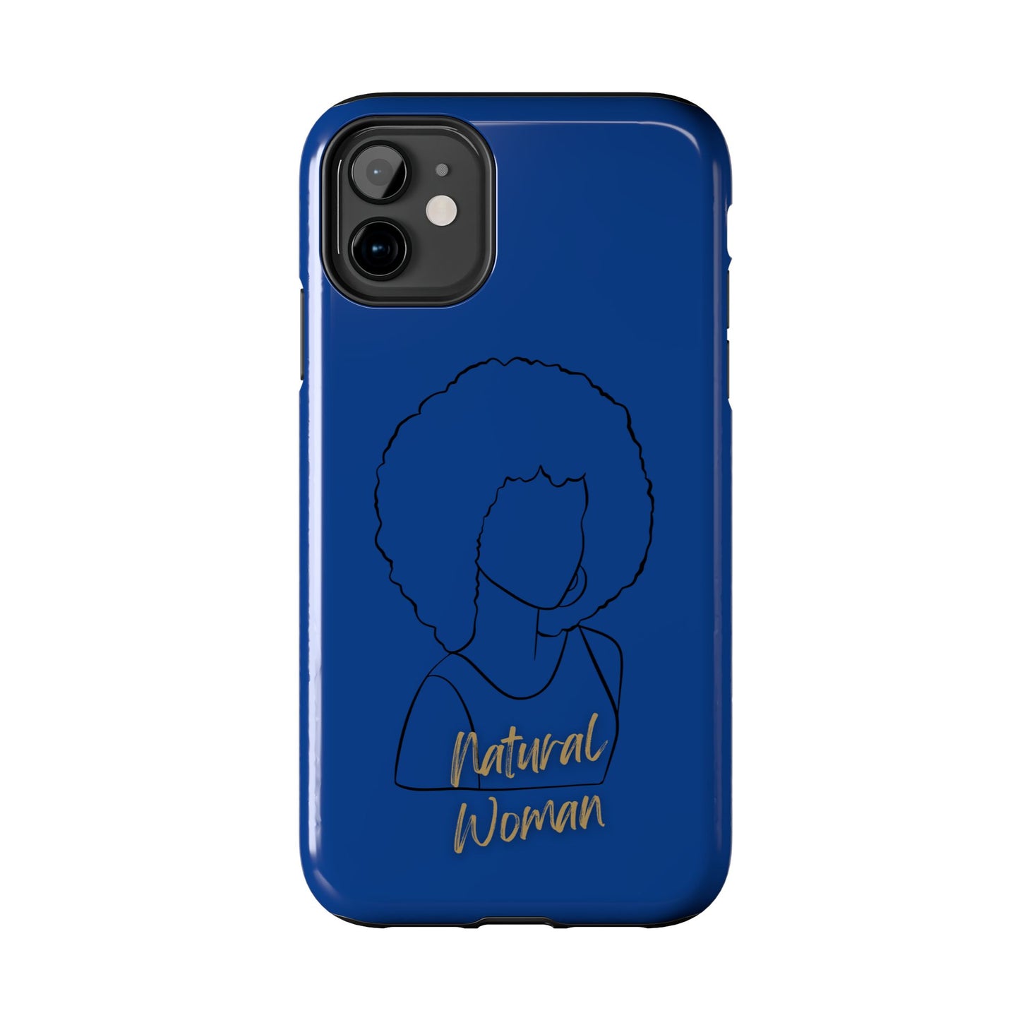 Natural Woman Afro (BL)Tough Phone Cases DARK BLUE