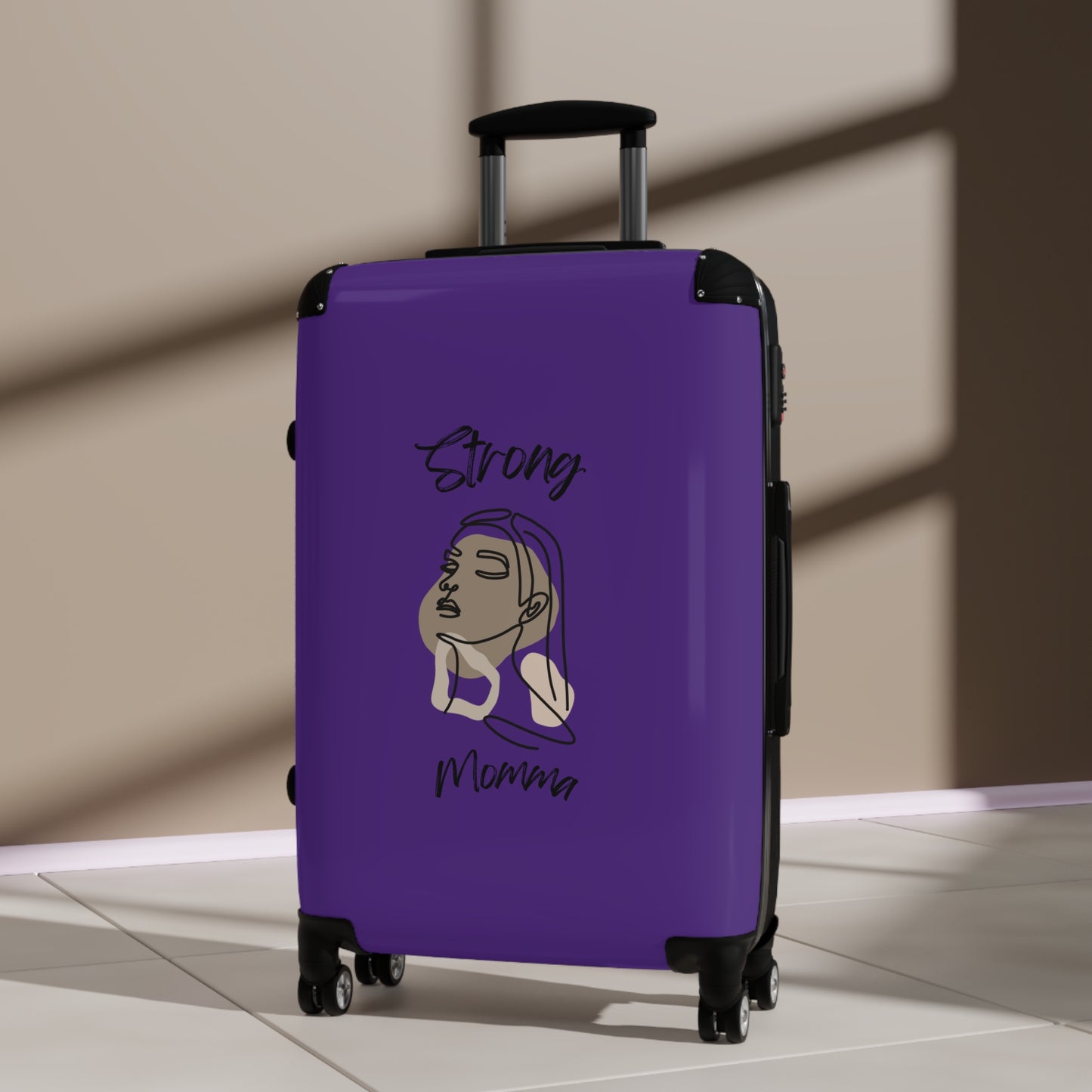 Strong Momma (BL) Luggage Bags PURPLE