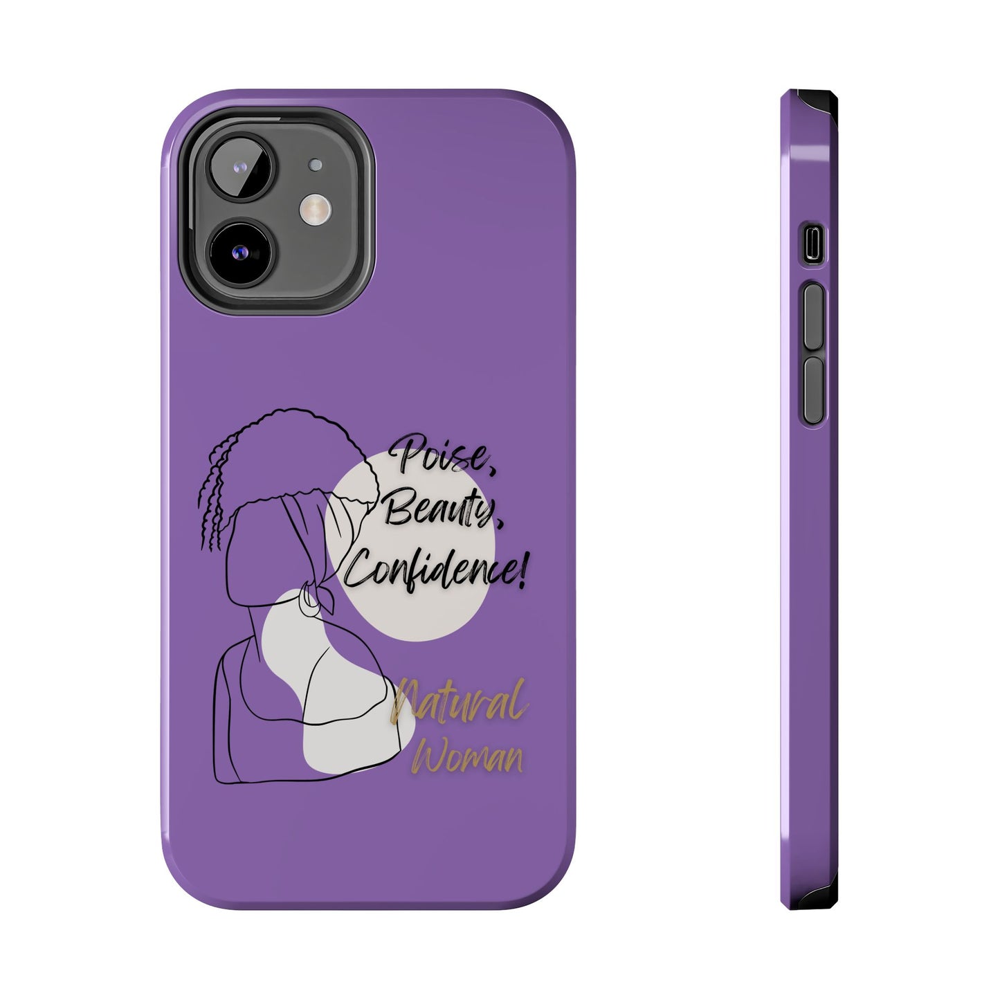 Natural Woman Puff (BL)Tough Phone Cases LIGHT PURPLE