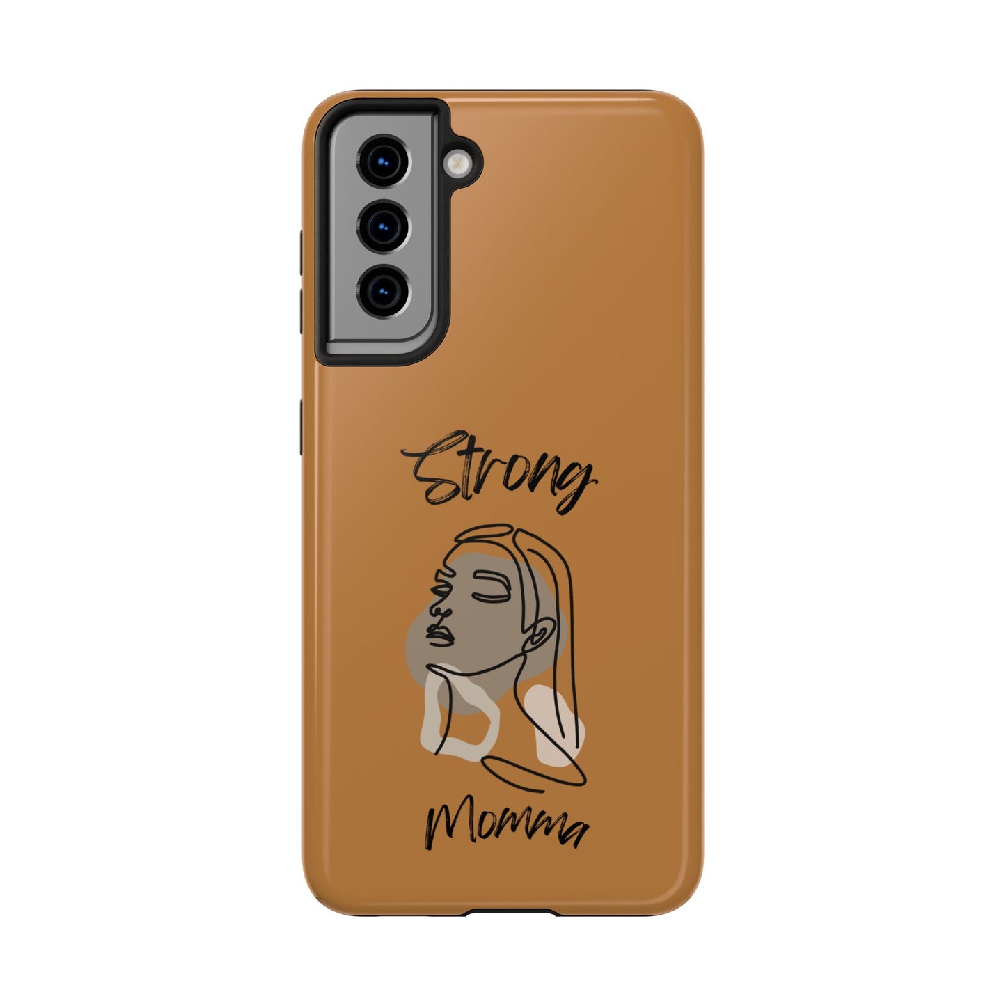STRONG MOMMA Samsung Galaxy Tough Phone Cases (BL) Light Brown