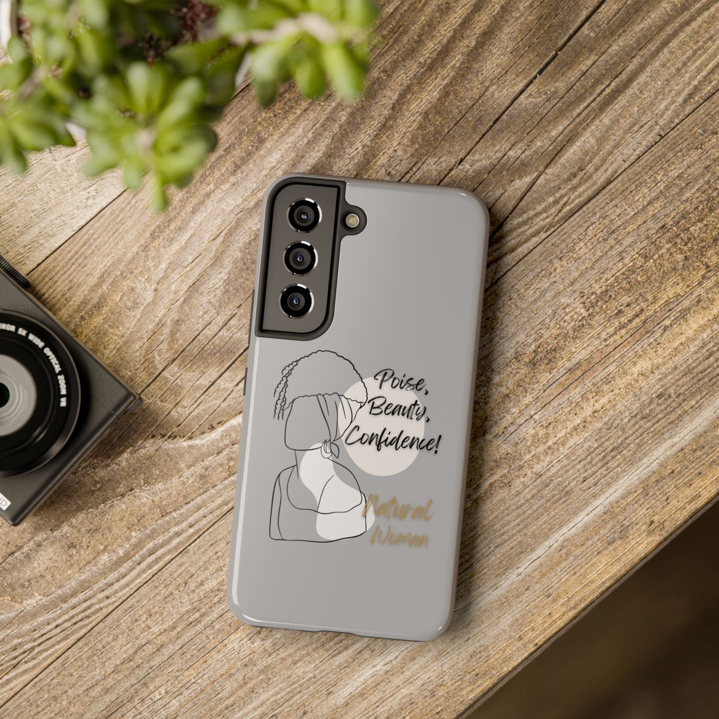 Natural woman Puff (BL)Tough Phone Cases LIGHT GREY