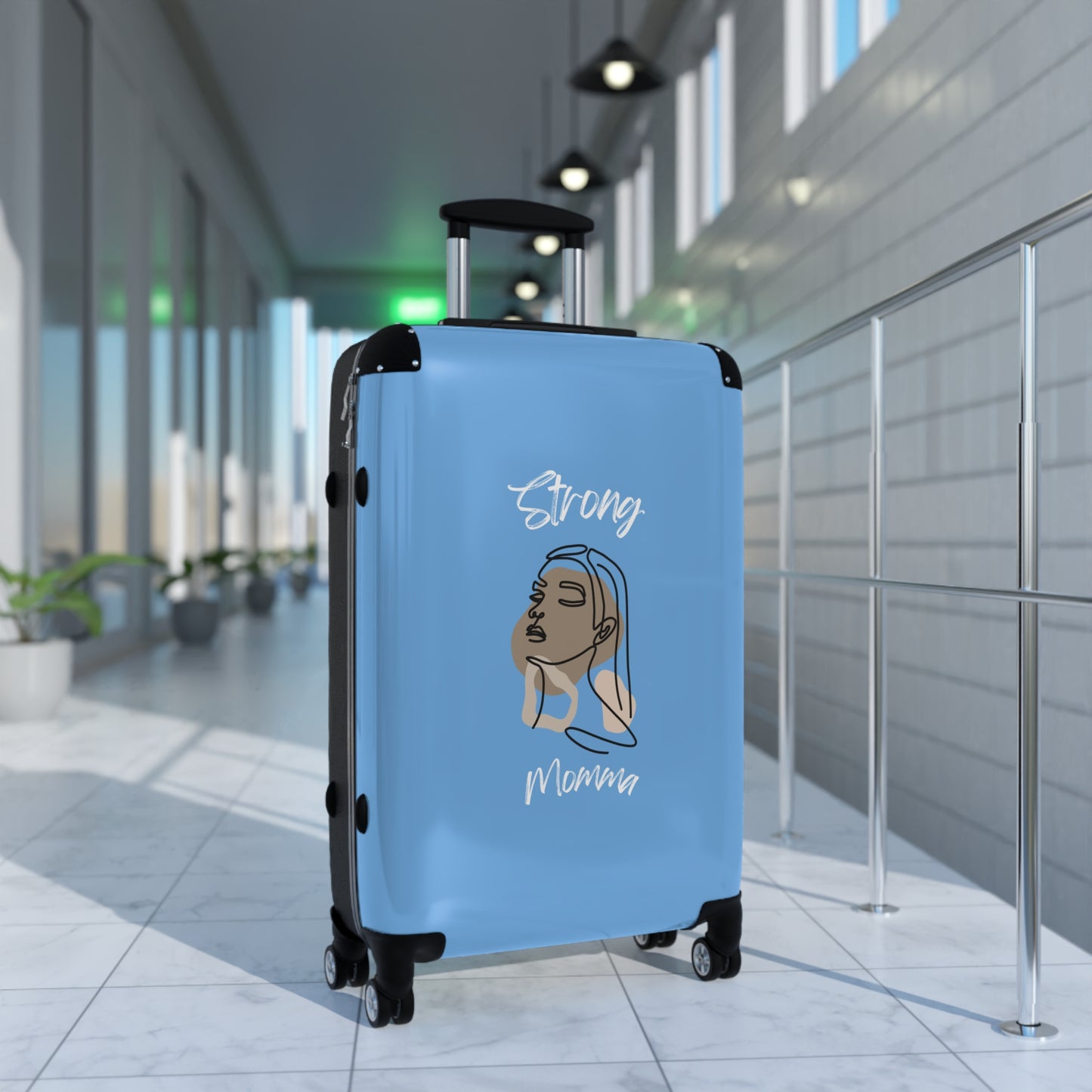 Strong Momma (WL) Luggage Bags LIGHT BLUE