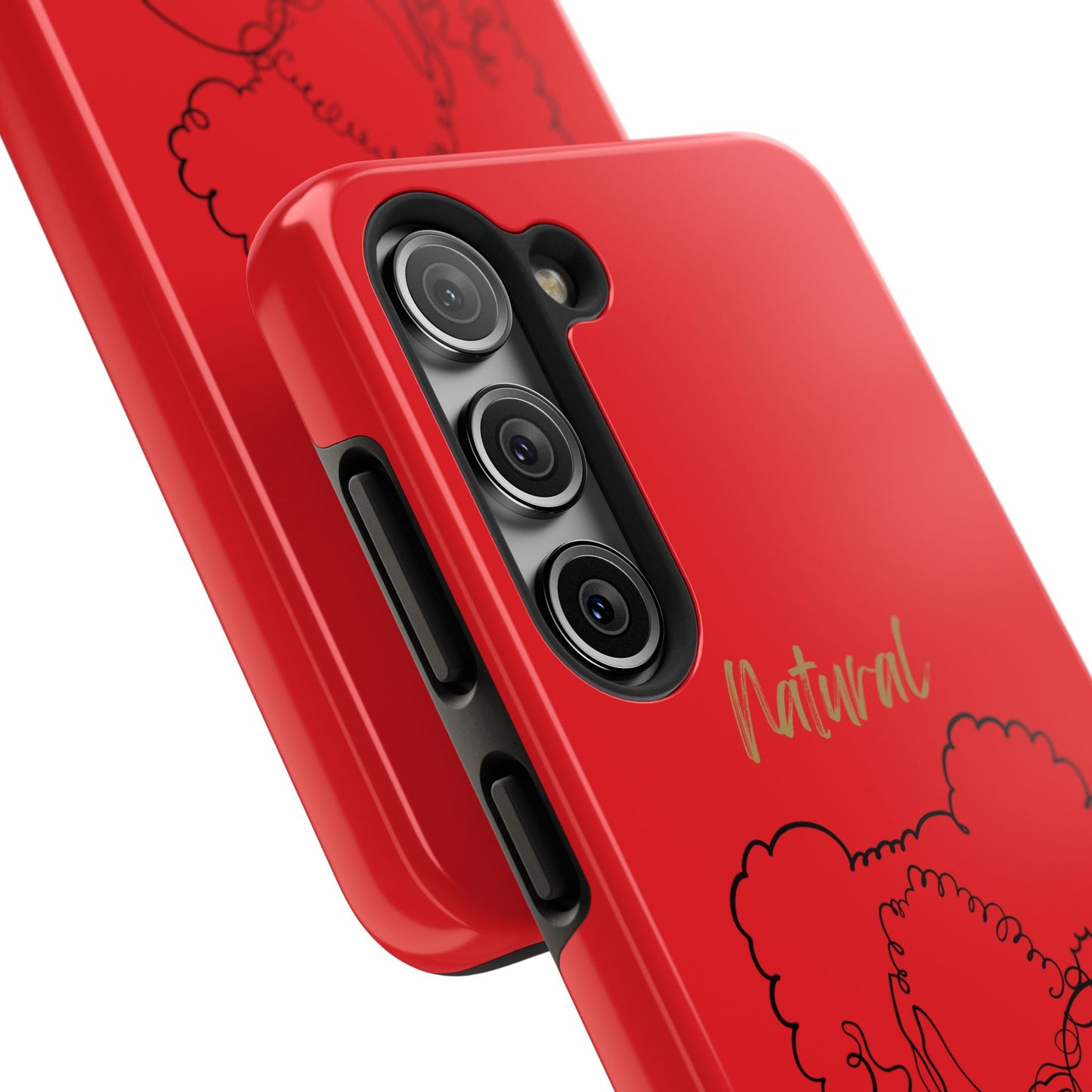 Natural Woman Twin Puffs (BL) Tough Phone Case RED