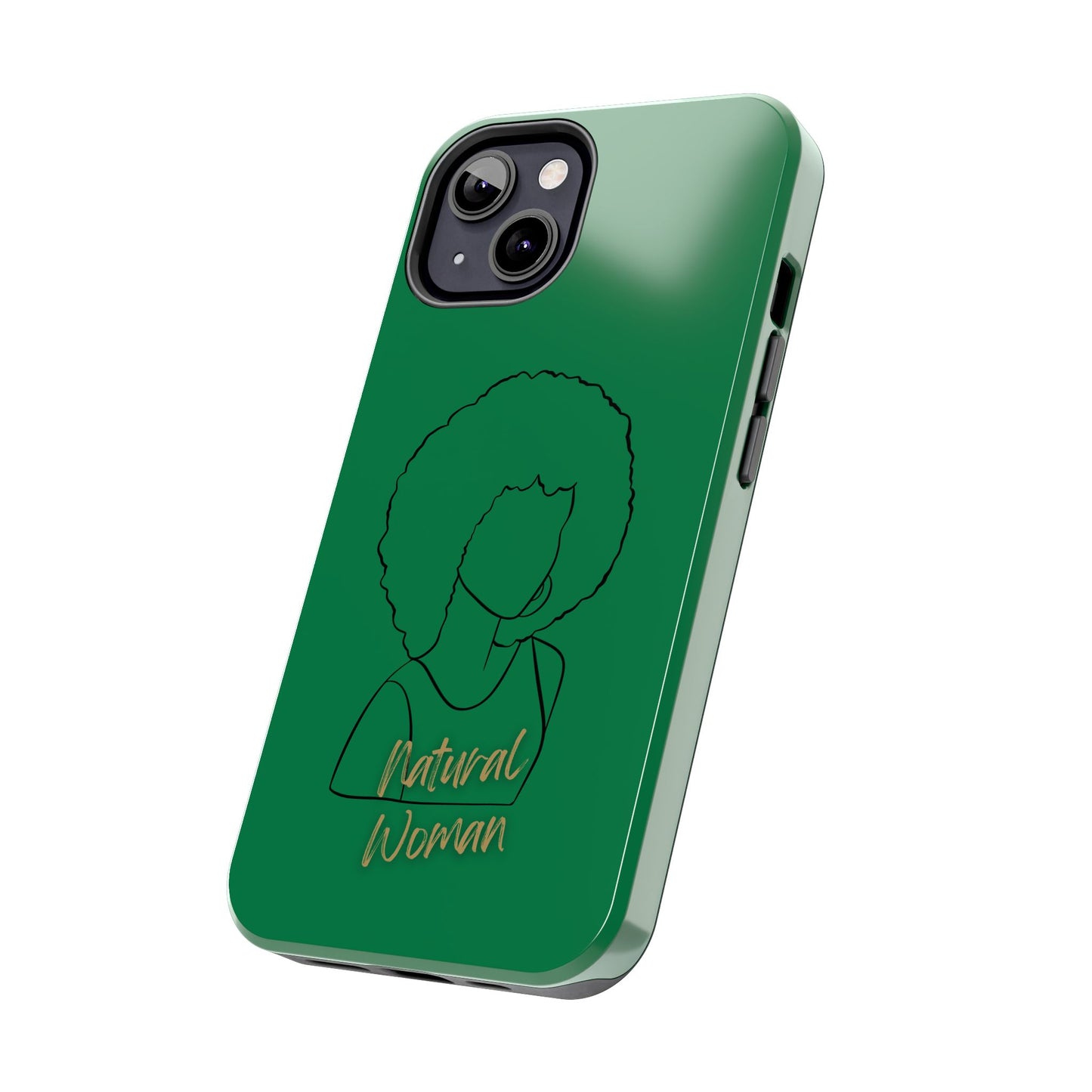 Natural Woman Afro (BL) Tough Phone Case DARK GREEN