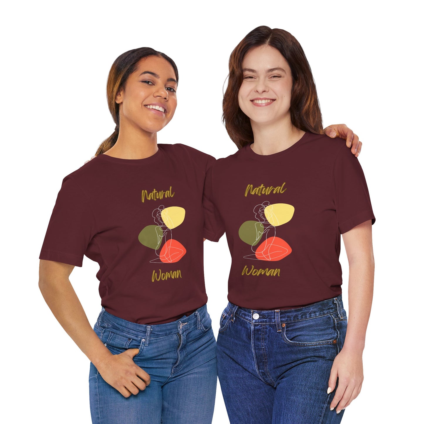 Natural Woman Colorful Pose (WL) Short Sleeve T-Shirt