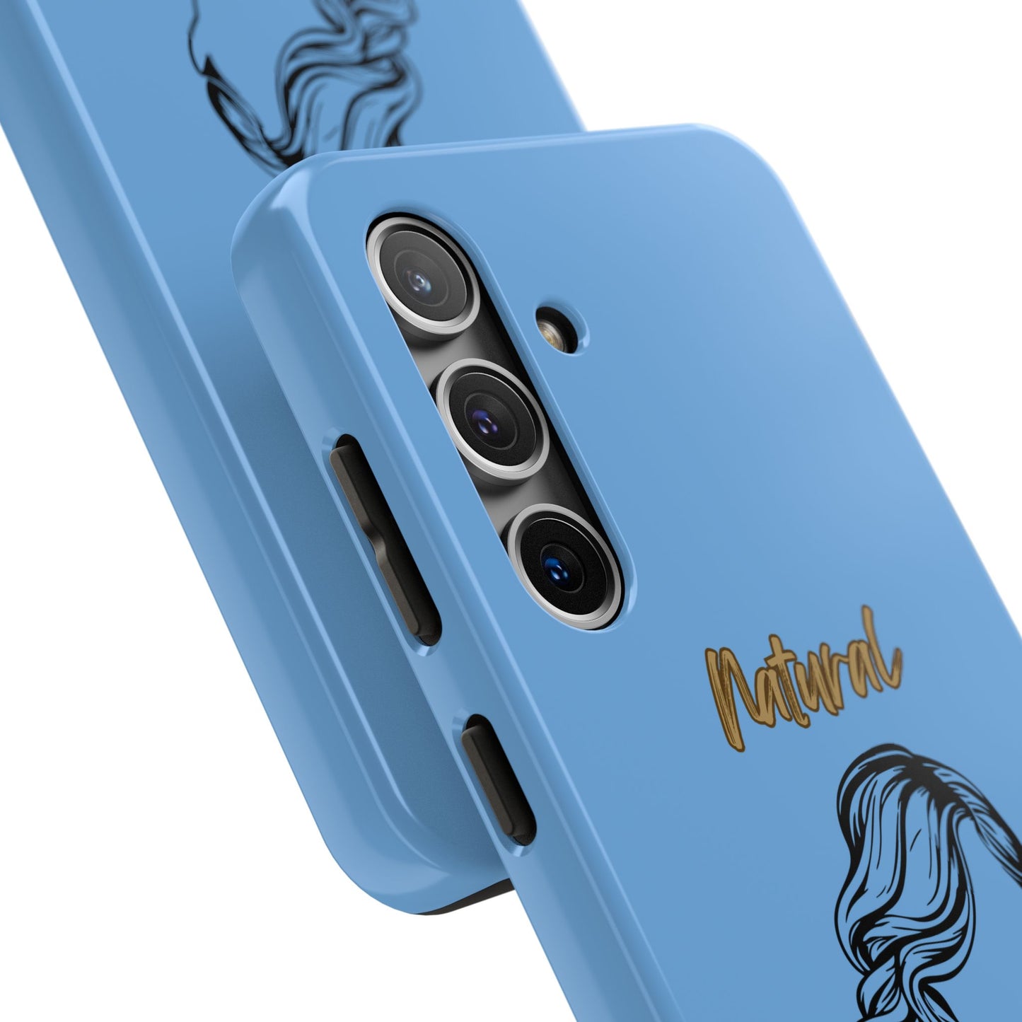Natural Woman Long Curl (BL)Tough Phone Cases LIGHT BLUE