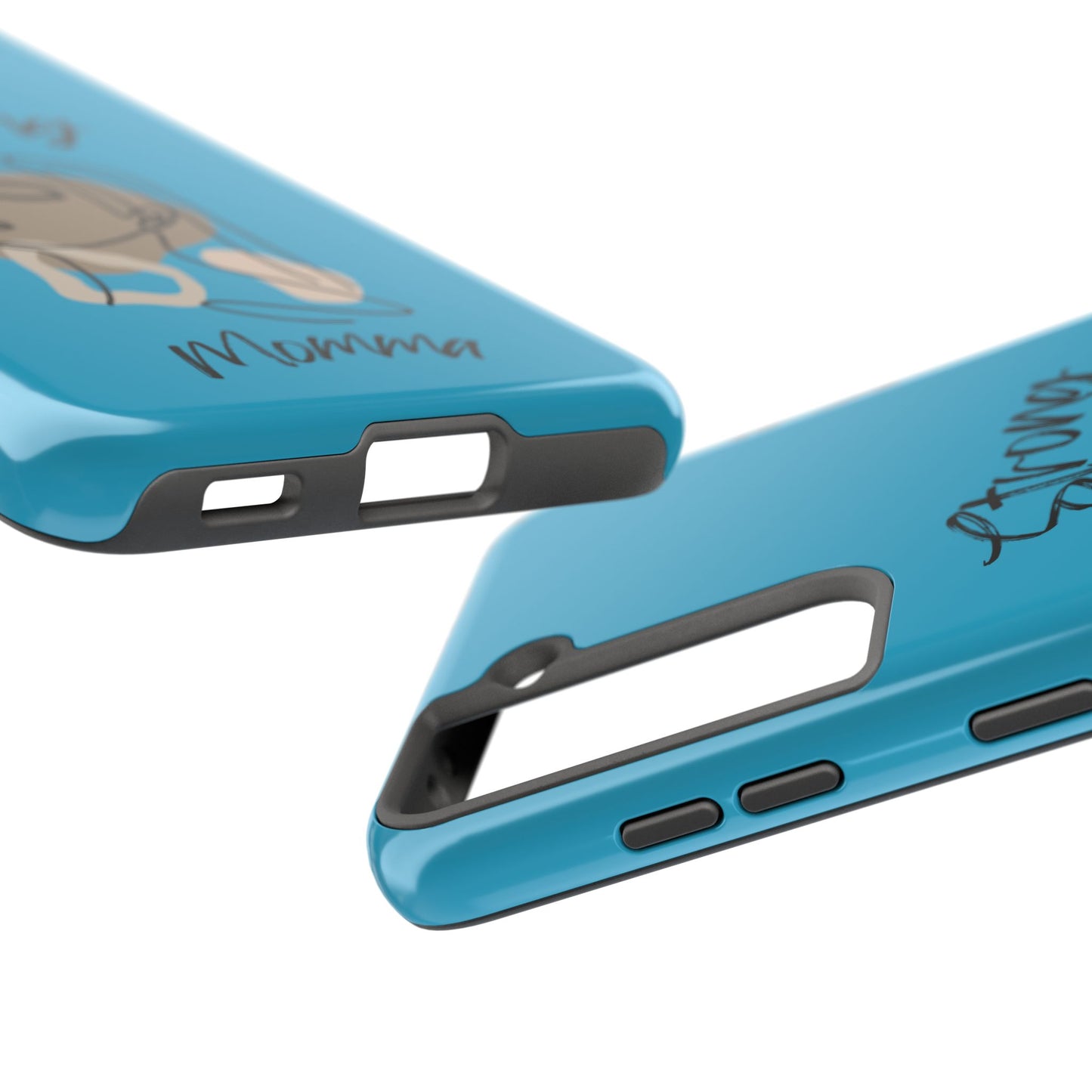 STRONG MOMMA Samsung Galaxy Tough Phone Cases (BL) Turquoise