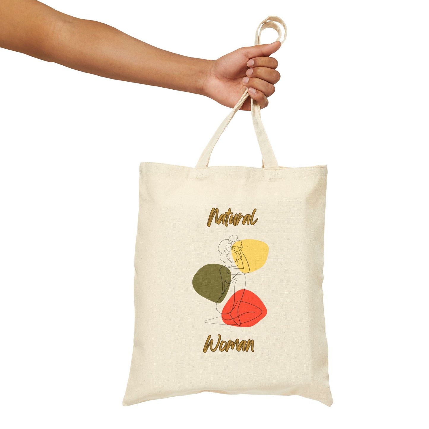 Natural Woman Colorful Pose (BL) Canvas Tote Bag