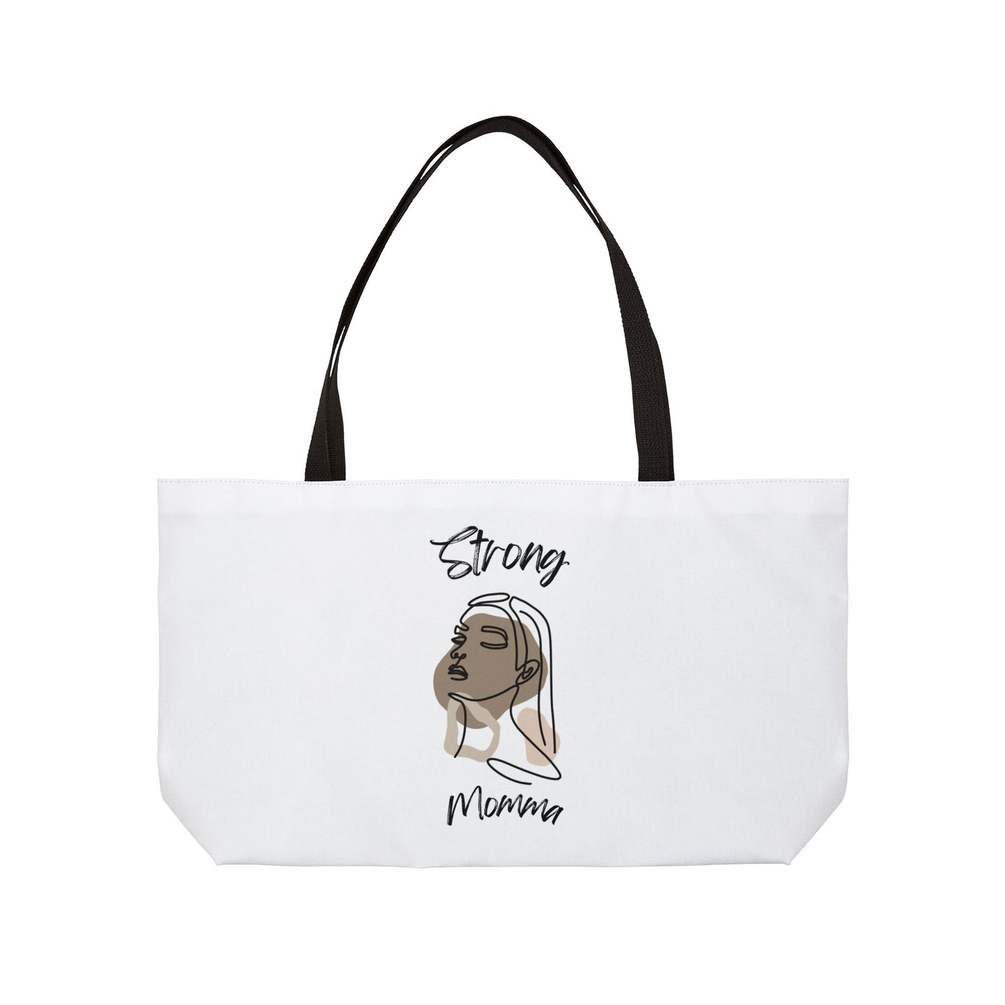 Strong Momma (BL) Weekender Tote Bag WHITE