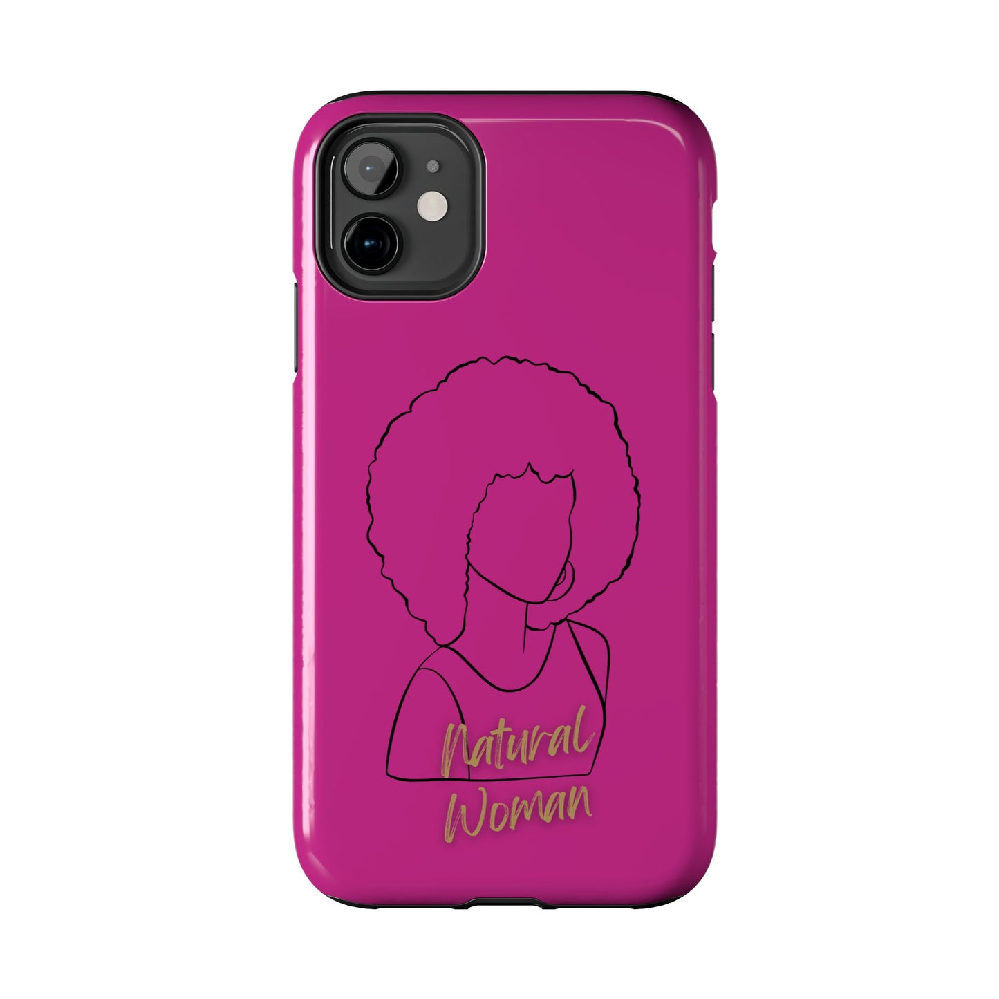 Natural Woman Afro (BL)Tough Phone Cases PINK