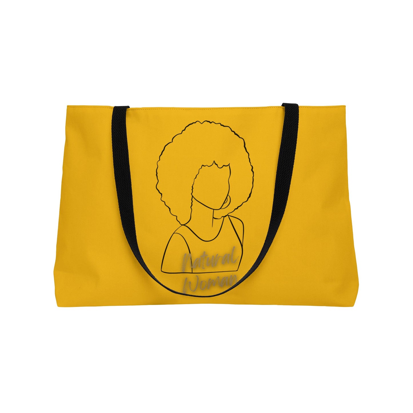 Natural Woman Afro (BL) Weekender Tote Bag YELLOW