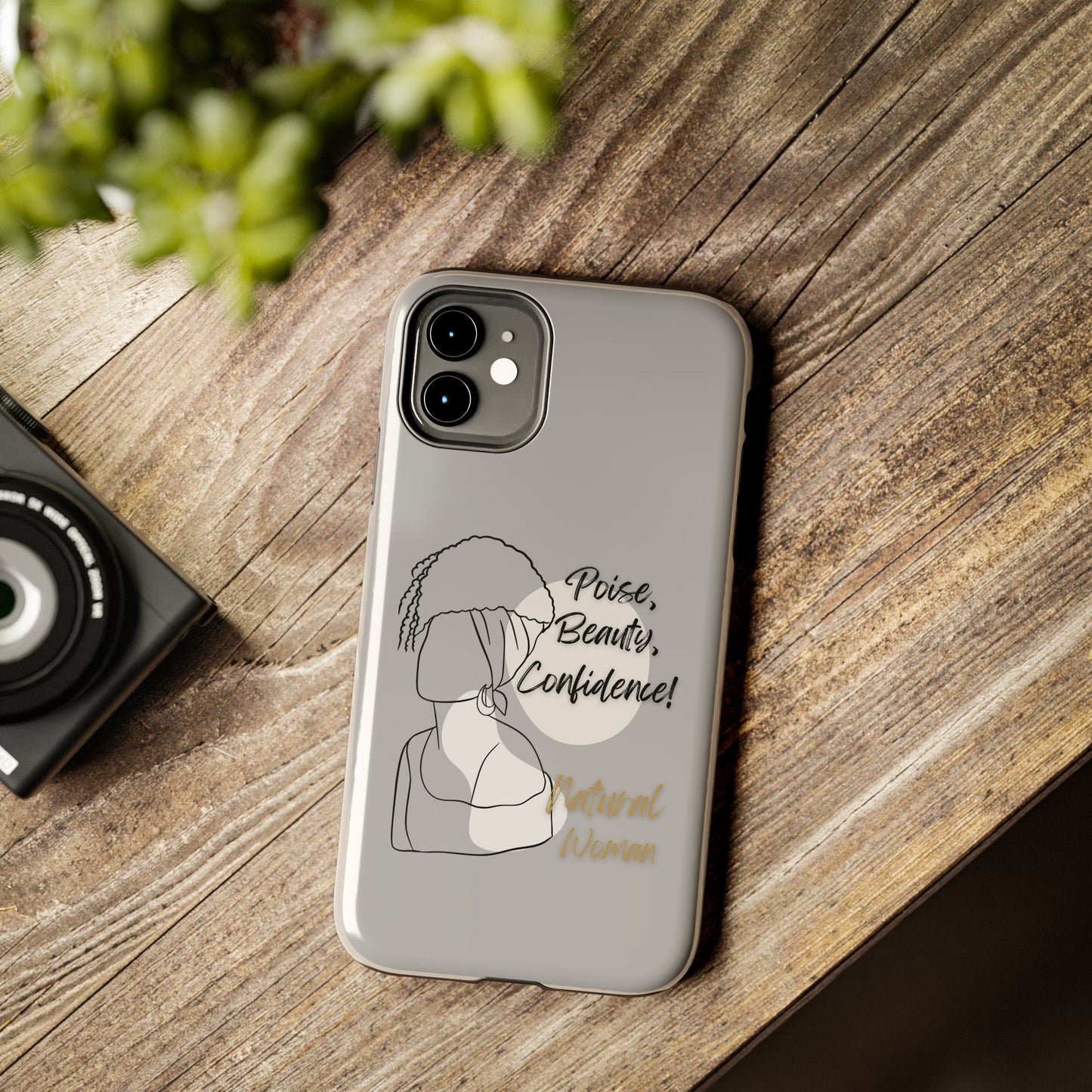 Natural woman Puff (BL)Tough Phone Cases LIGHT GREY