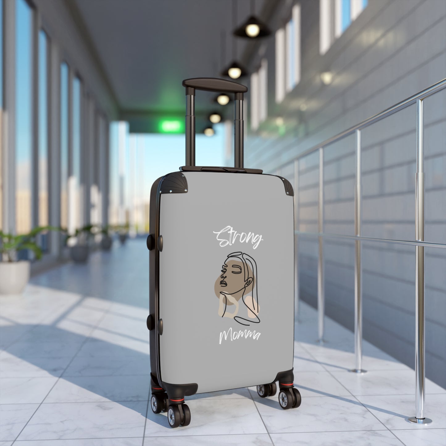 Strong Momma (WL) Luggage Bags LIGHT GREY