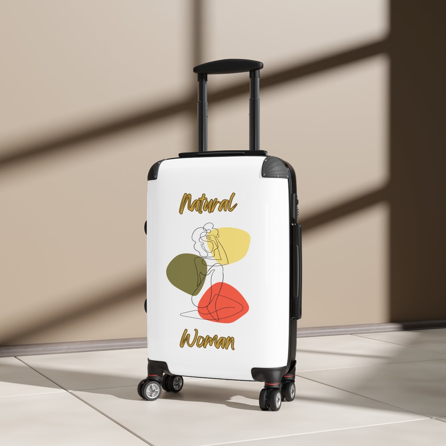 Natural Woman Colorful Pose (BL) Suitcase WHITE