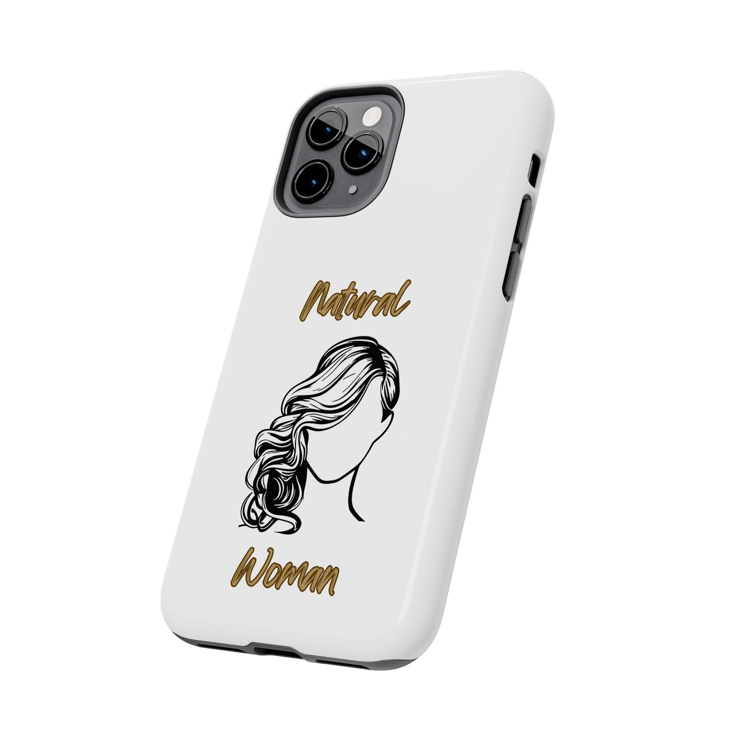 Natural Woman Long Curl (BL)Tough Phone Cases WHITE