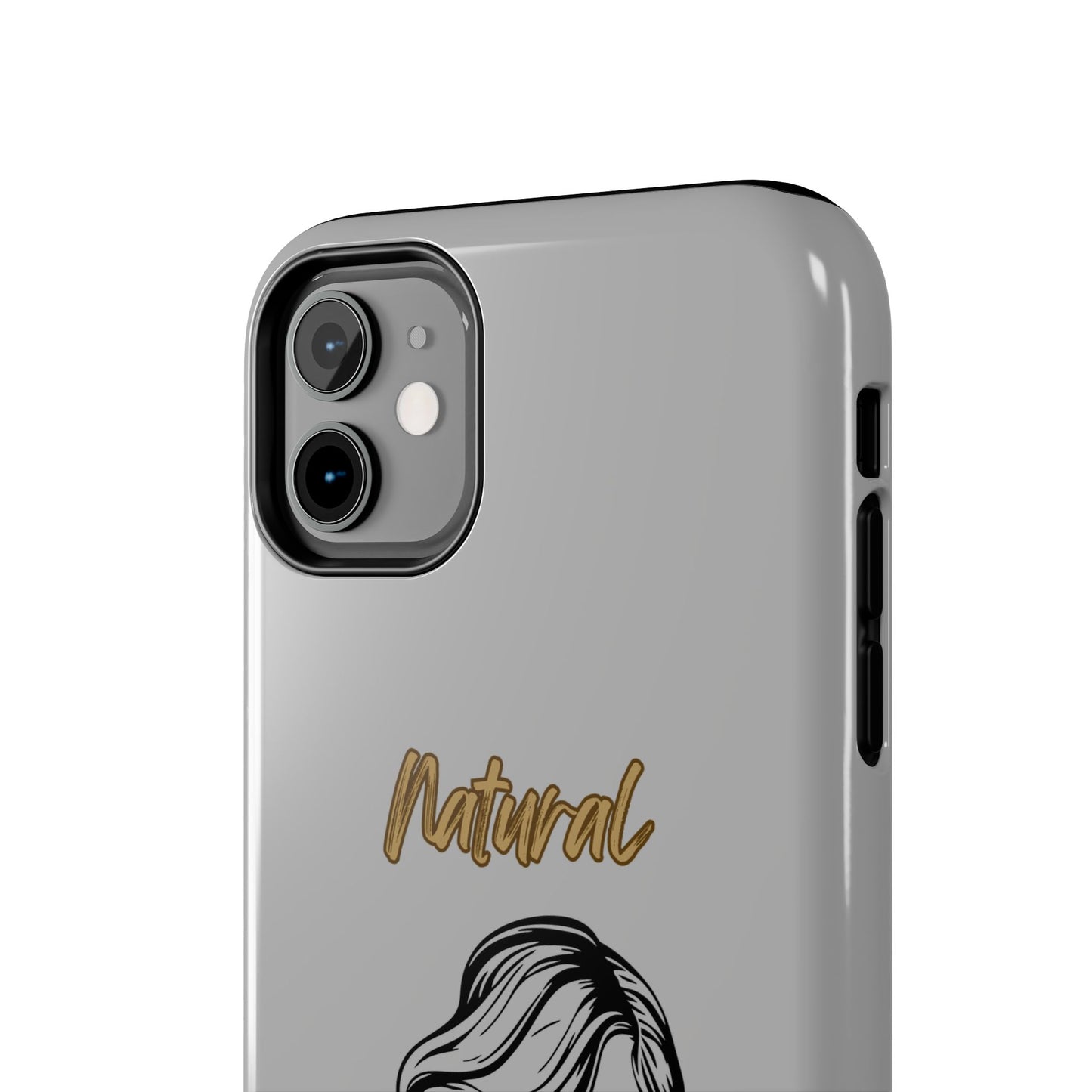 Natural Woman Long Curl (BL)Tough Phone Cases LIGHT GREY