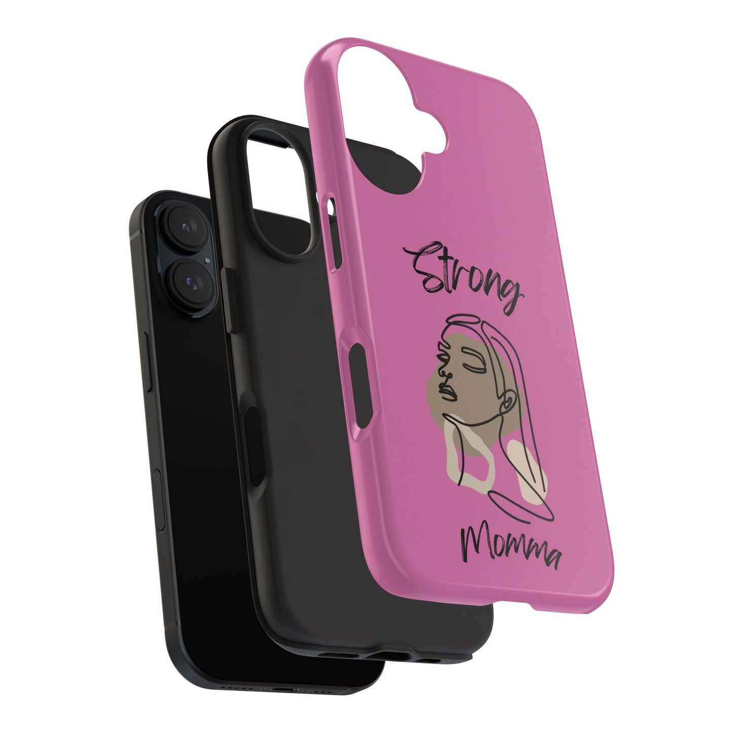 STRONG MOMMA Samsung Galaxy Tough Phone Cases (BL) Light Pink