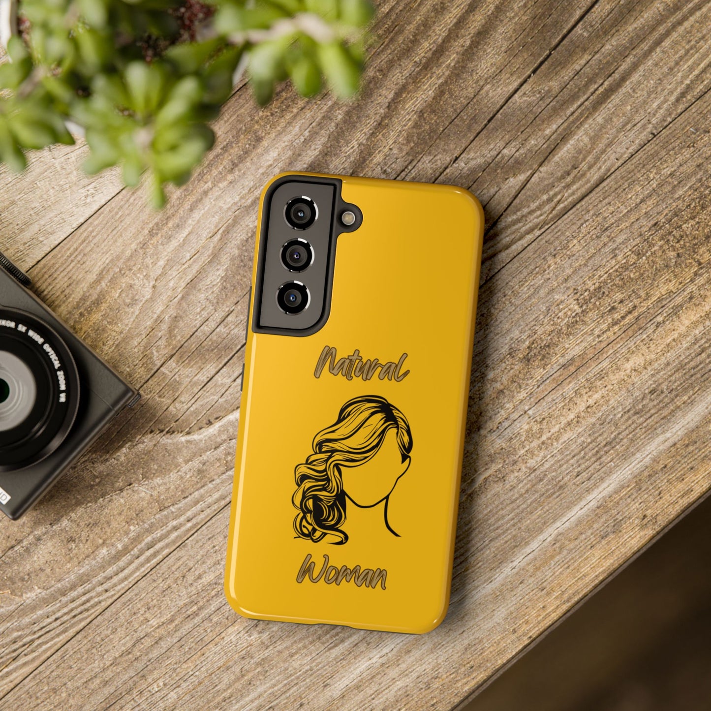 Natural Woman Long Curl (BL)Tough Phone Cases YELLOW