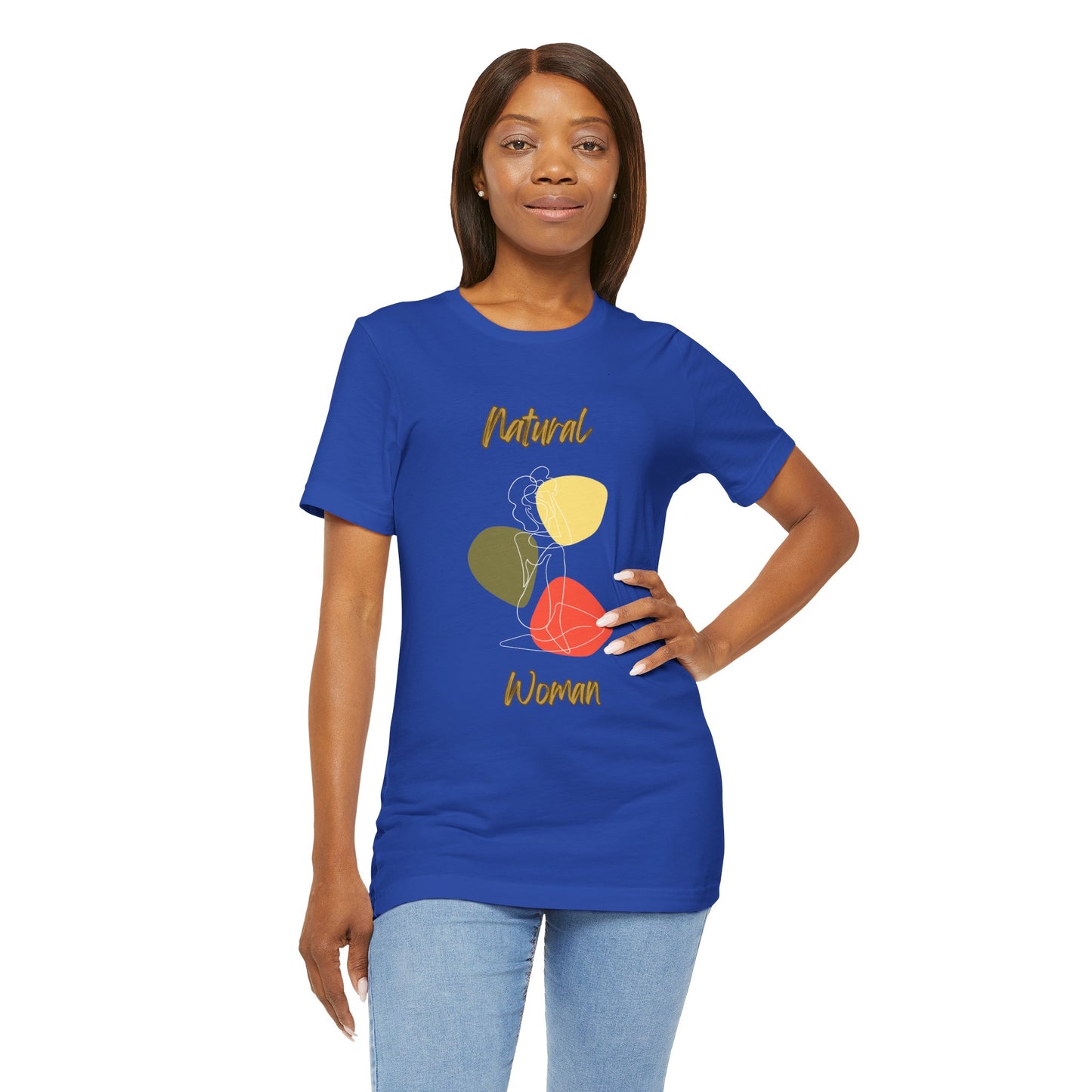 Natural Woman Colorful Pose (WL) Short Sleeve T-Shirt