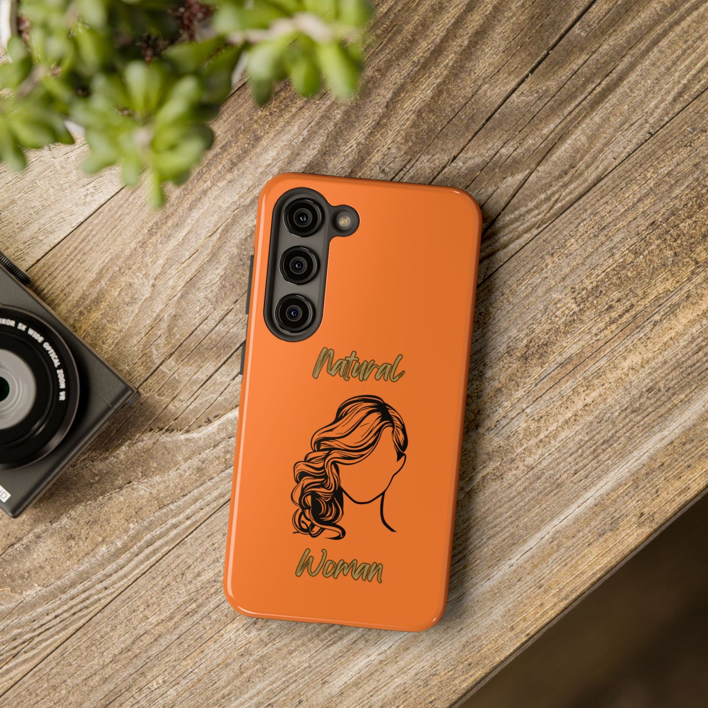 Natural Woman Long Curl (BL)Tough Phone Cases CRUSTA