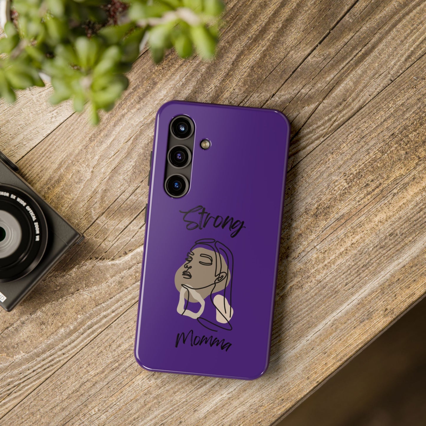 STRONG MOMMA Samsung Galaxy Tough Phone Cases (BL) Purple