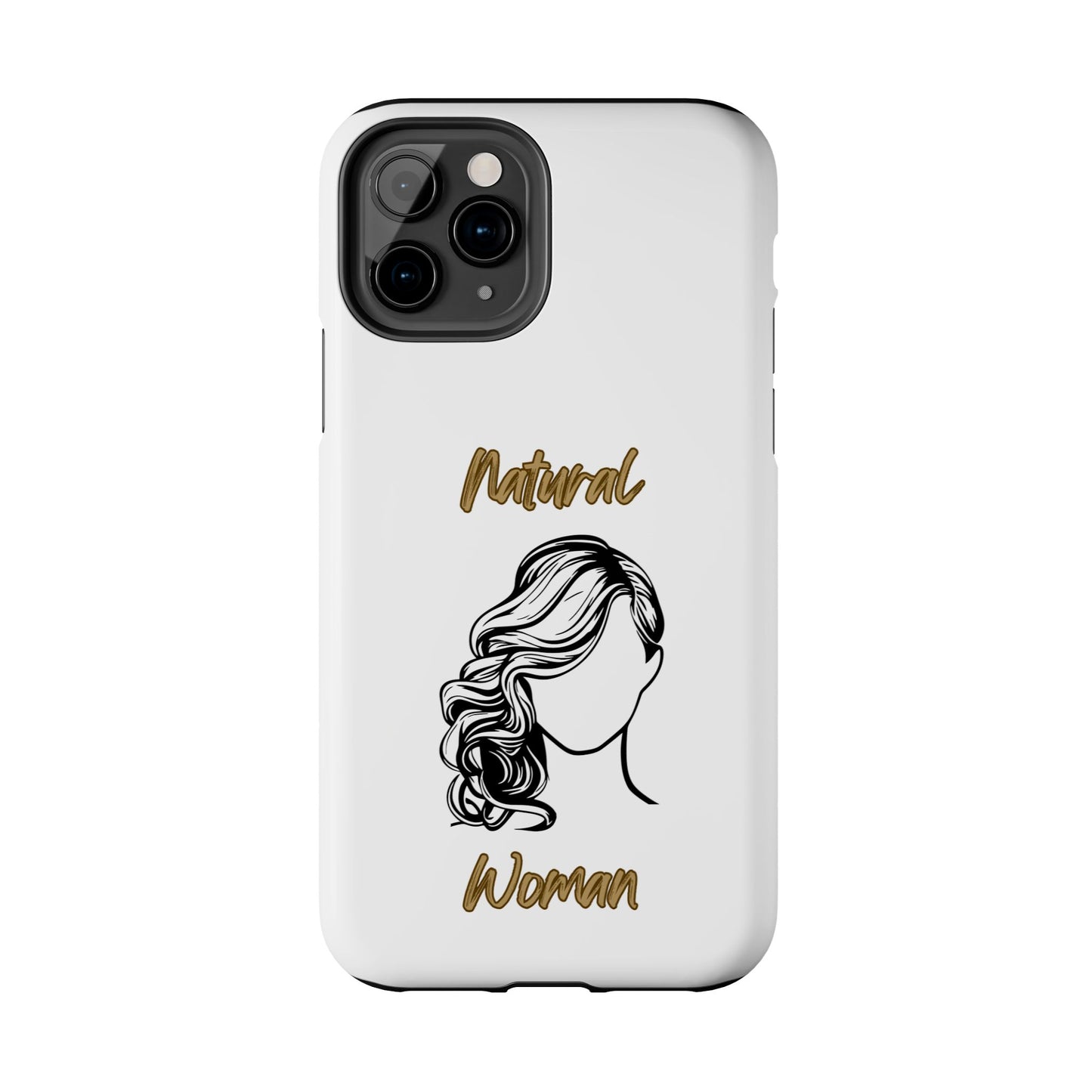 Natural Woman Long Curl (BL)Tough Phone Cases WHITE