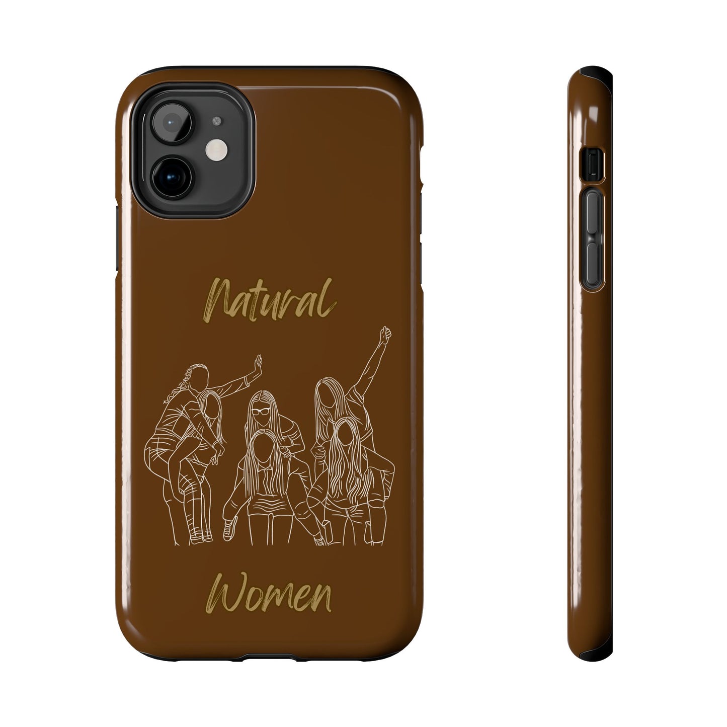 Natural Woman Piggy Back (WL) Tough Phone Cases BROWN