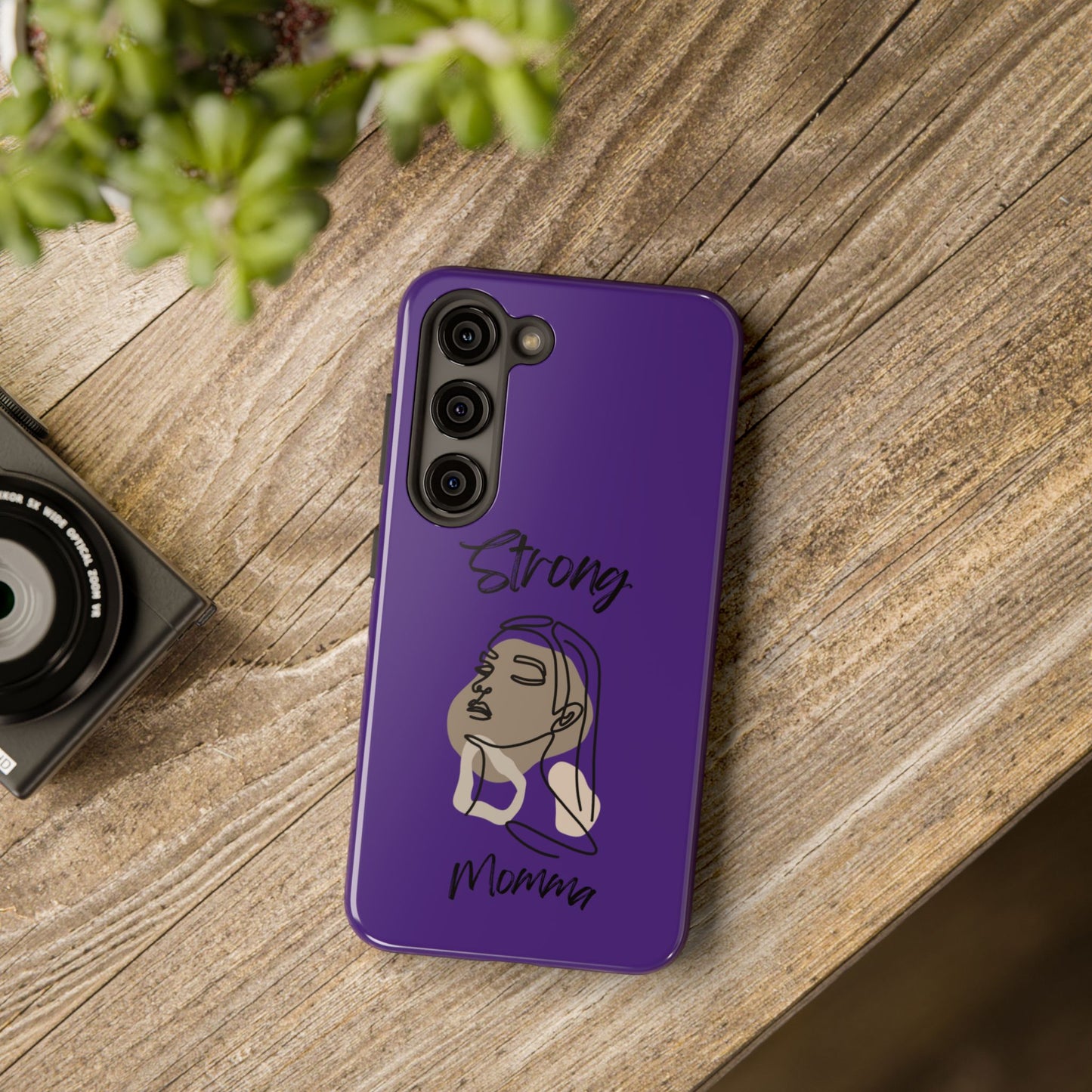 STRONG MOMMA Samsung Galaxy Tough Phone Cases (BL) Purple