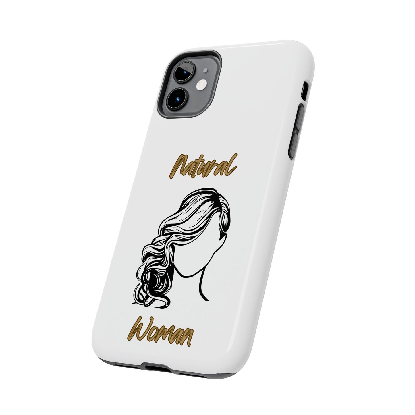 Natural Woman Long Curl (BL)Tough Phone Cases WHITE