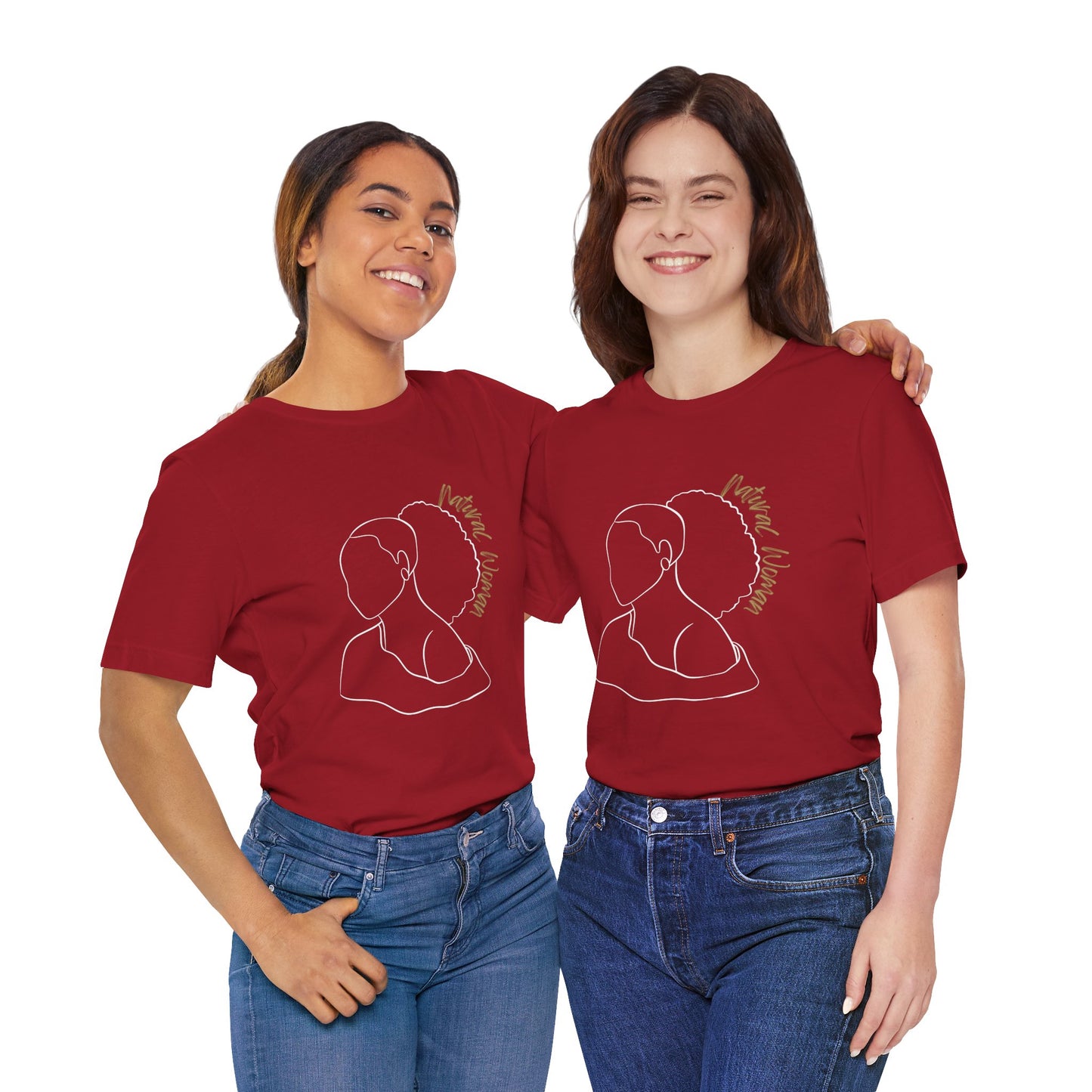Natural Woman Behind Head Puff (WL) Short Sleeve T-Shirt
