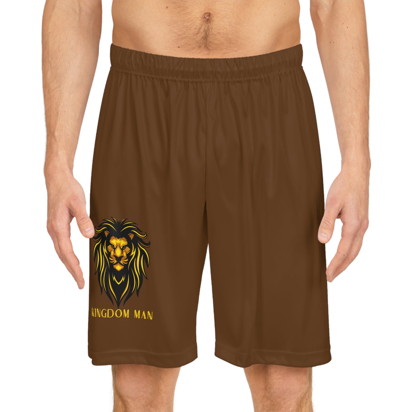 Kingdom Man (Gold) Basketball Shorts BROWN