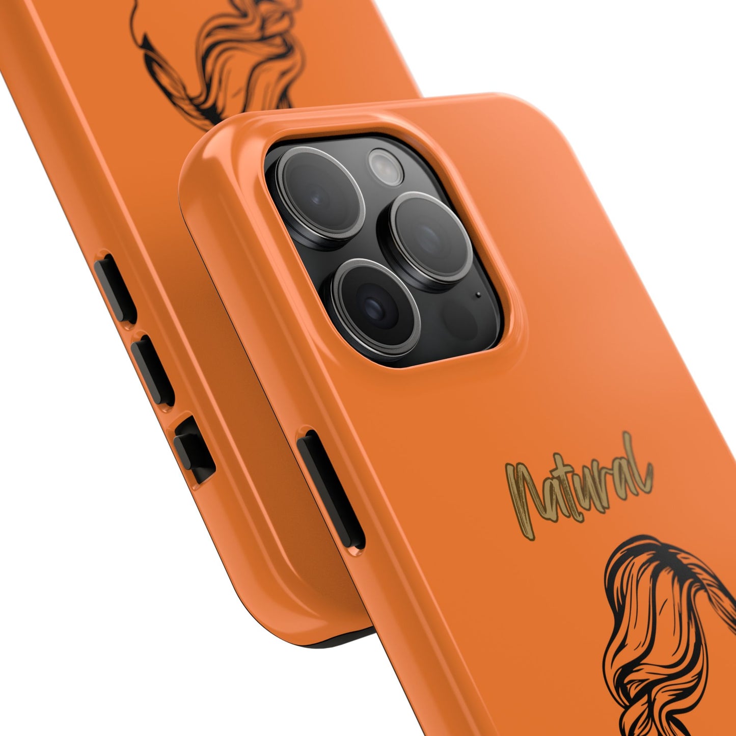 Natural Woman Long Curl (BL)Tough Phone Cases CRUSTA