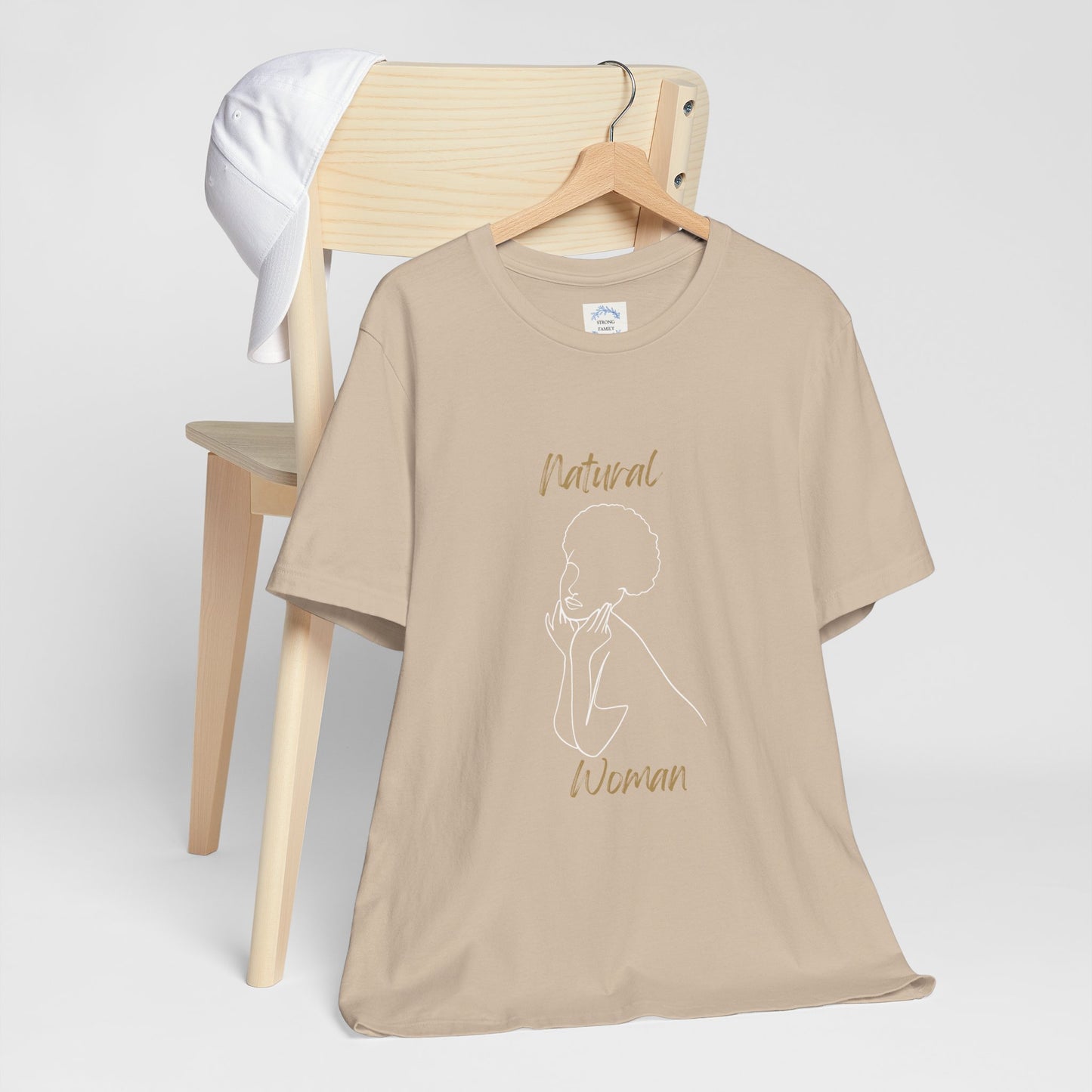 Natural Woman Cute Afro (WL) Short Sleeve T-Shirt