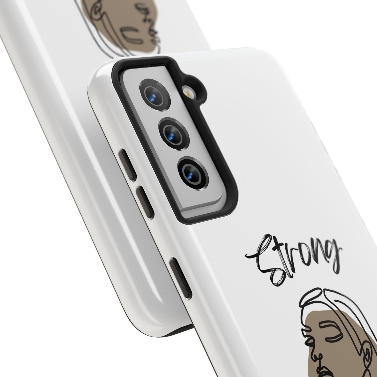 STRONG MOMMA Samsung Galaxy Tough Phone Cases (BL) White