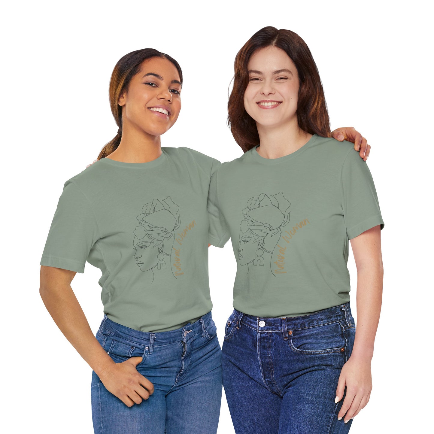 Natural Woman Flower Wrap (BL) Short Sleeve T-Shirt