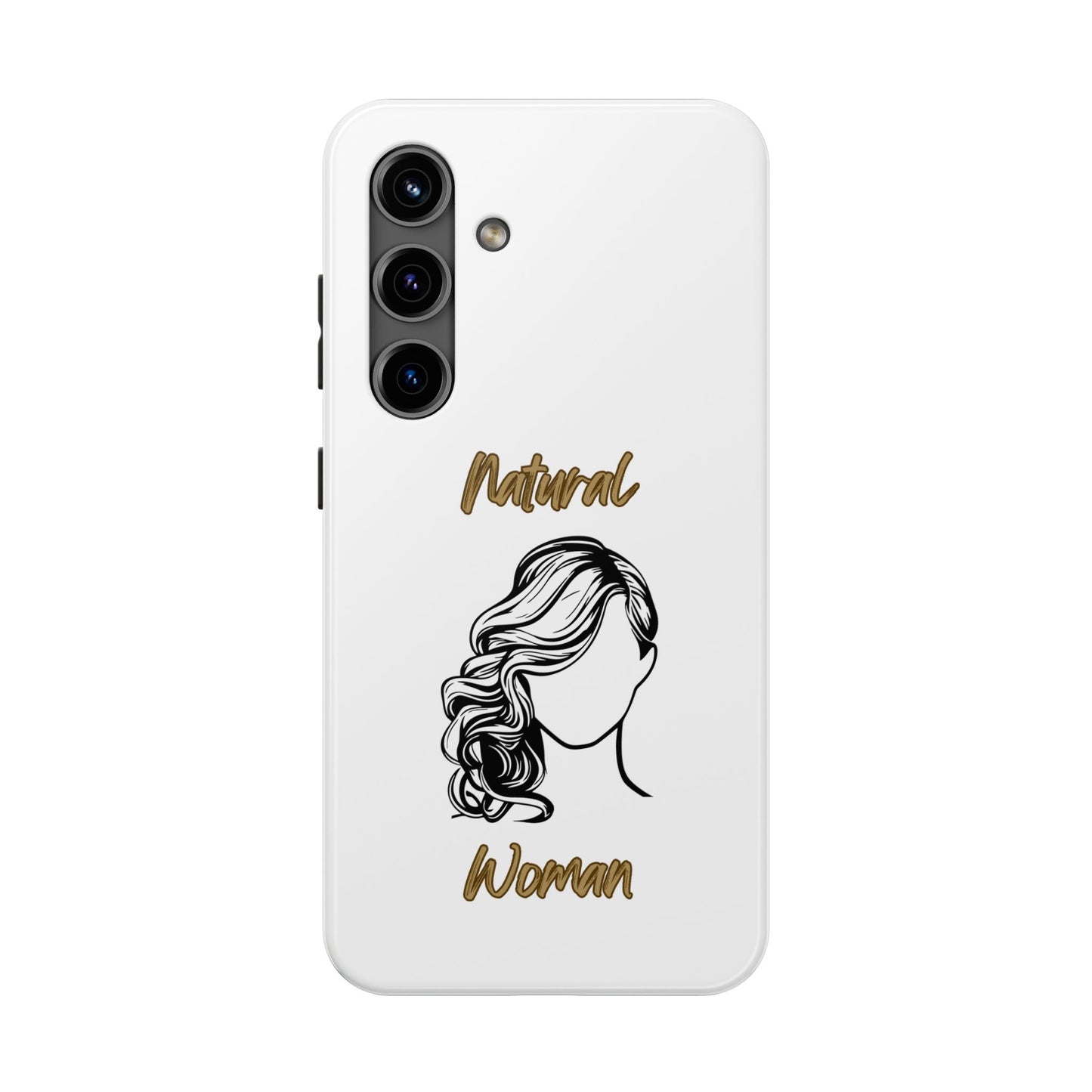 Natural Woman Long Curl (BL)Tough Phone Cases WHITE