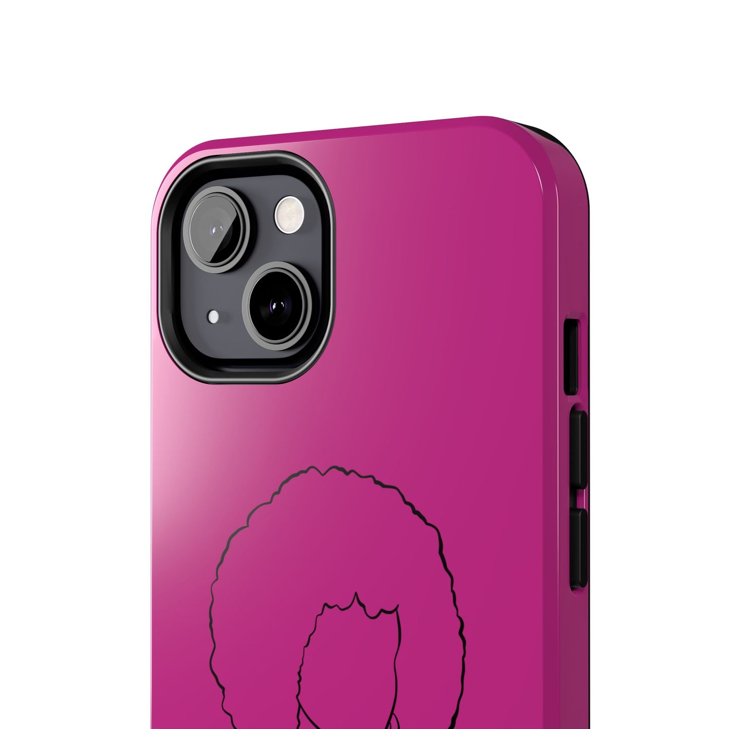 Natural Woman Afro (BL)Tough Phone Cases PINK