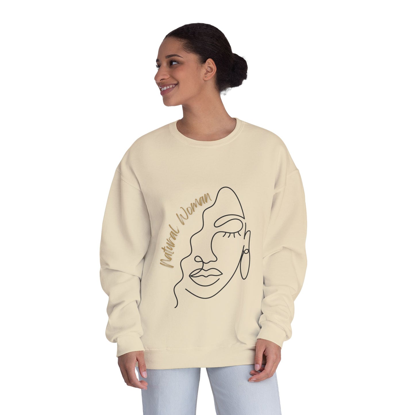 Natural Woman Half Face (BL) Crewneck Sweatshirt