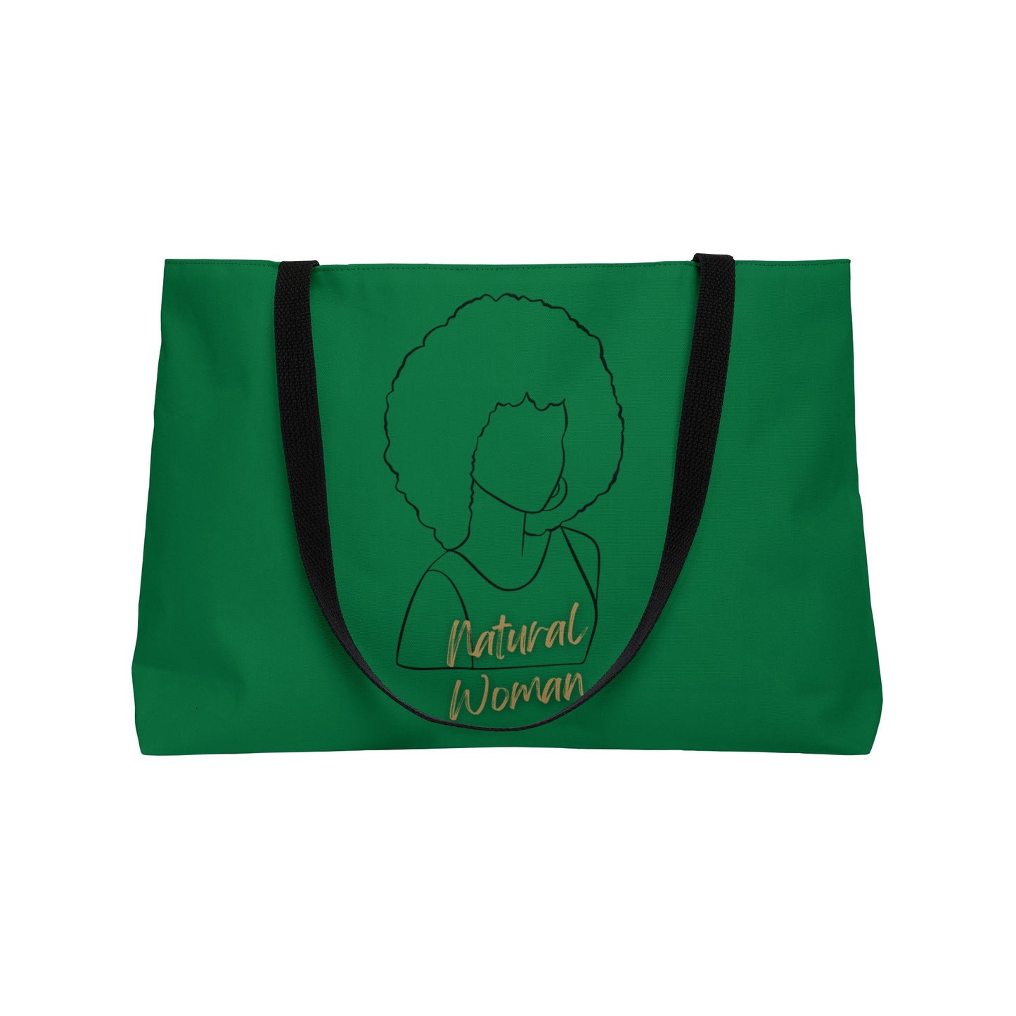 Natural Woman Afro (BL) Weekender Tote Bag DARK GREEN