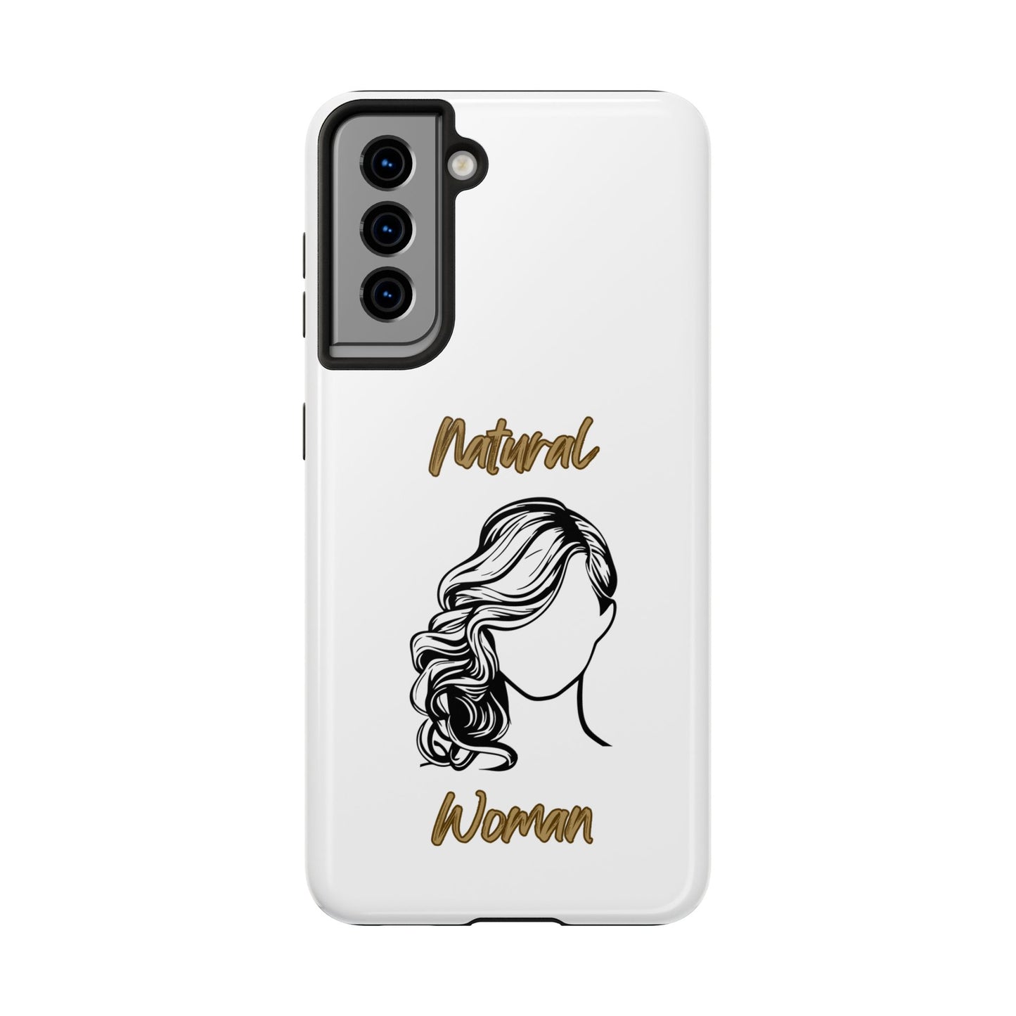 Natural Woman Long Curl (BL)Tough Phone Cases WHITE
