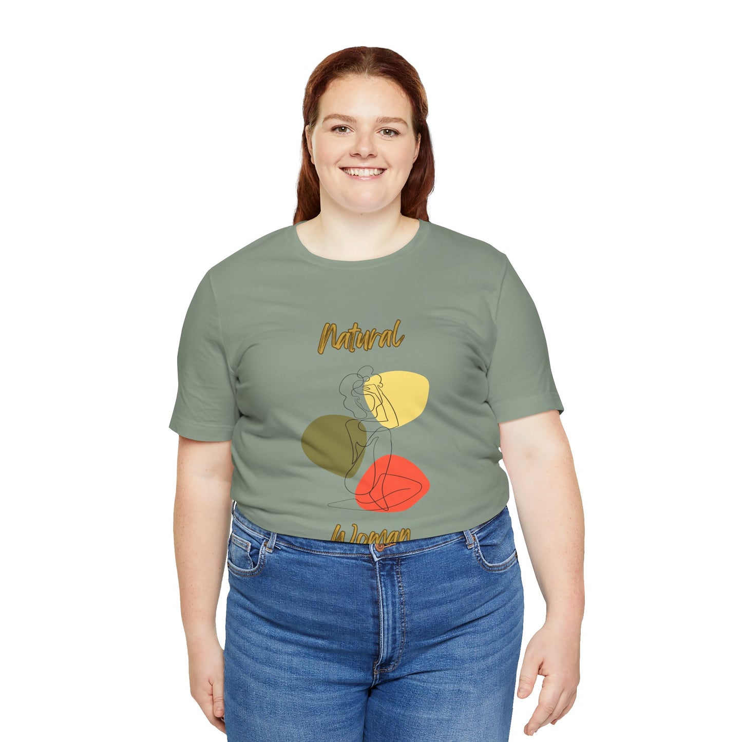 Natural Woman Colorful Pose (BL) Short Sleeve T-Shirt