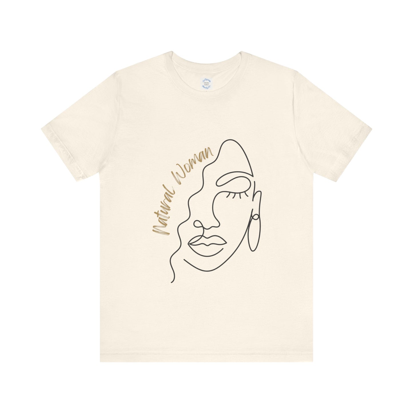 Natural Woman Half Face (BL) Short Sleeve T-Shirt