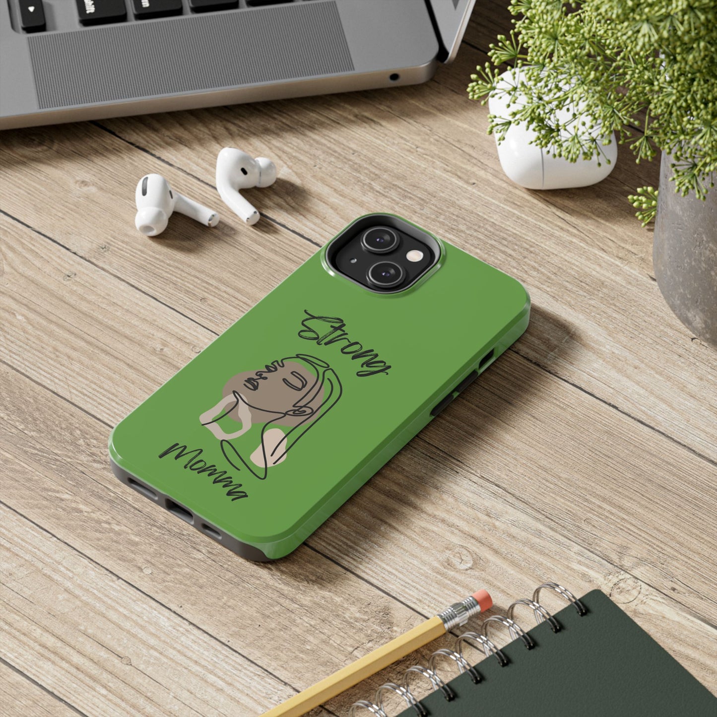 STRONG MOMMA Samsung Galaxy Tough Phone Cases (BL) Green