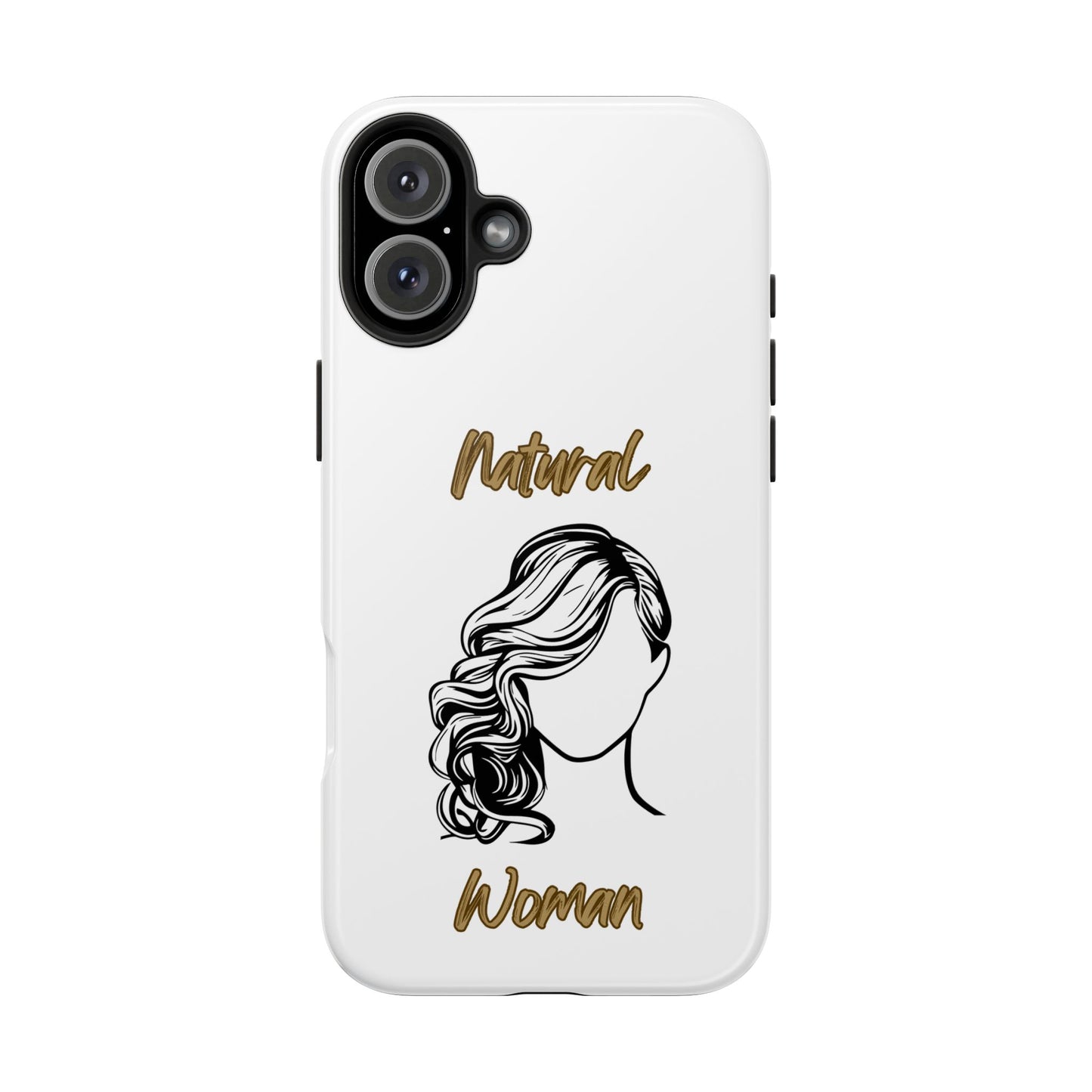 Natural Woman Long Curl (BL)Tough Phone Cases WHITE