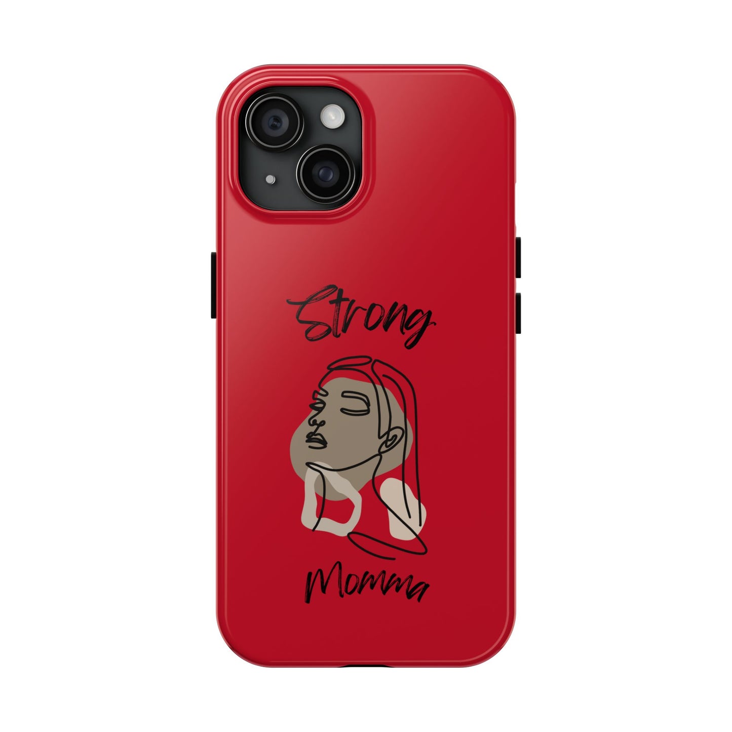 STRONG MOMMA Samsung Galaxy Tough Phone Cases (BL) Dark Red