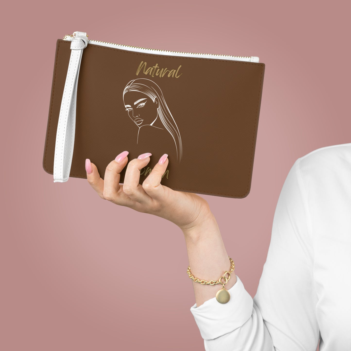 Natural Woman The Stare (WL) Clutch Bag BROWN