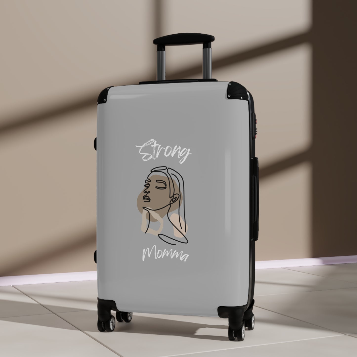 Strong Momma (WL) Luggage Bags LIGHT GREY