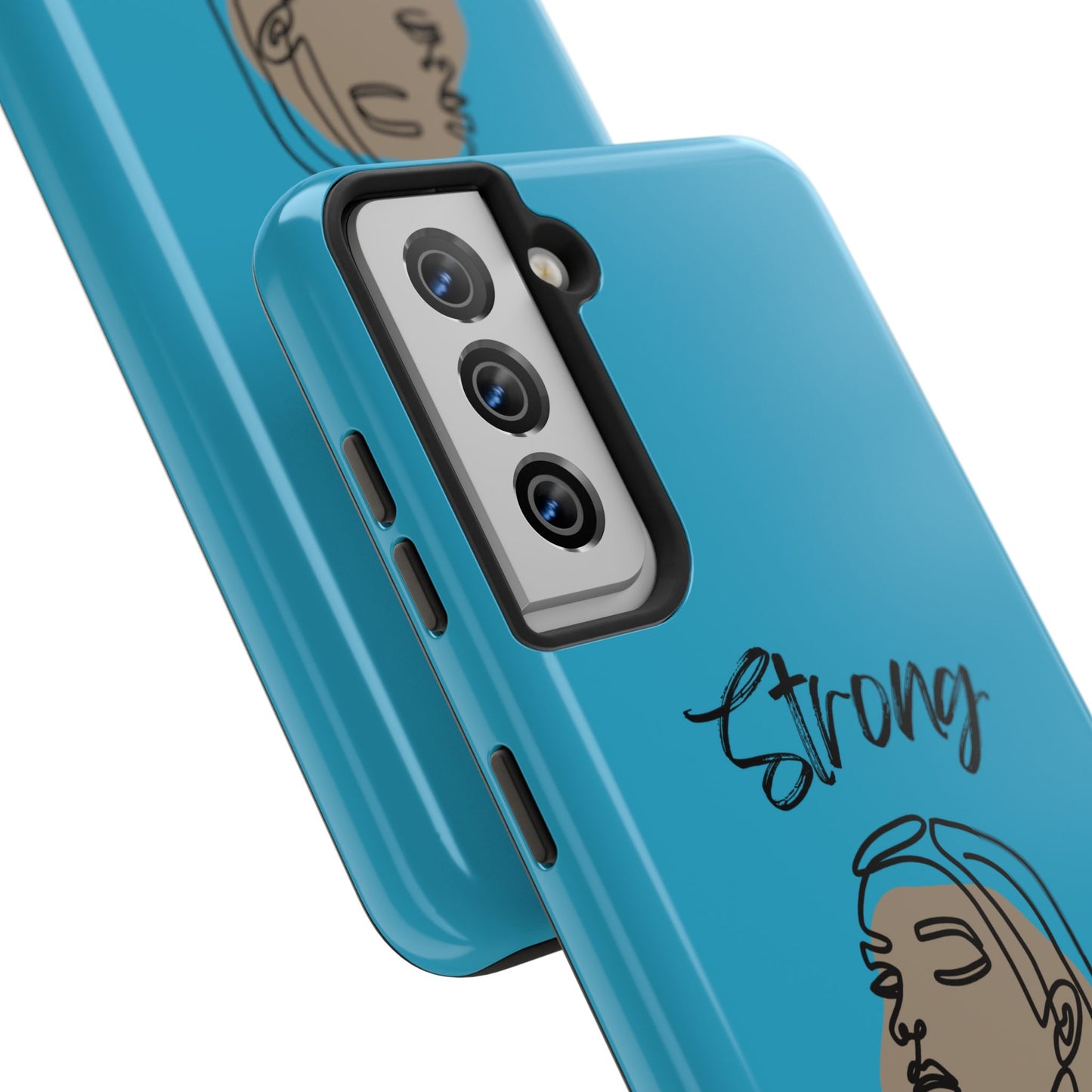 STRONG MOMMA Samsung Galaxy Tough Phone Cases (BL) Turquoise
