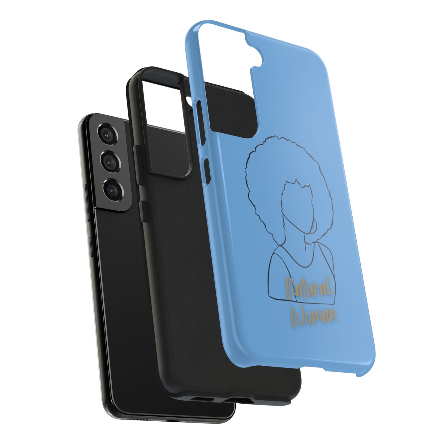 Natural Woman Afro (BL)Tough Phone Cases LIGHT BLUE